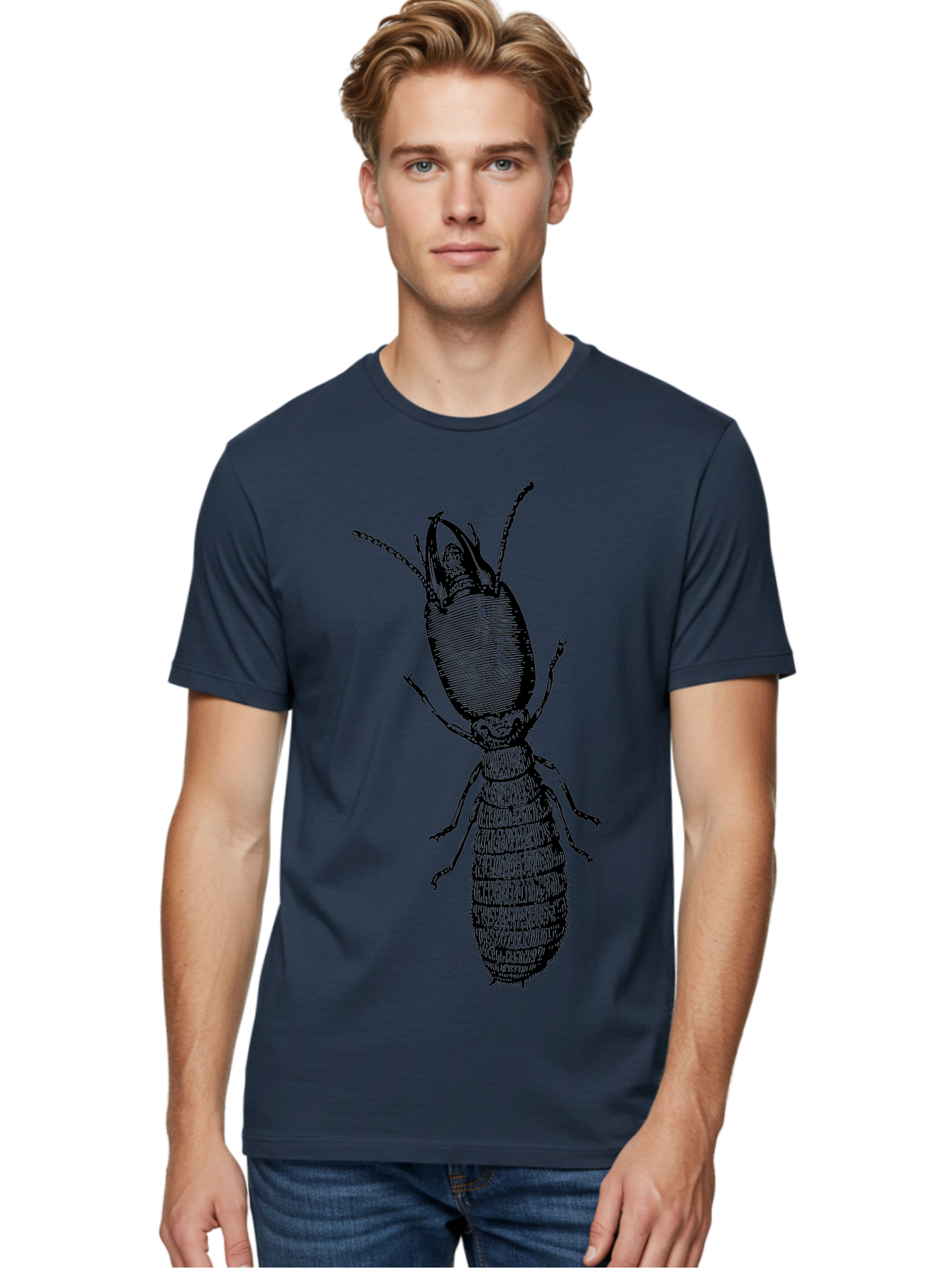 Beetle-Illustration Men'S Graphic Tee, 100% Cotton, Comfortable Casual Summer Wear, Machine Washable, Insect Anatomy, Entomology Illustration, Beetle Species, Detailed Drawing, Scientific Artwork, Insect Morphology, Nature Study Aab509 20