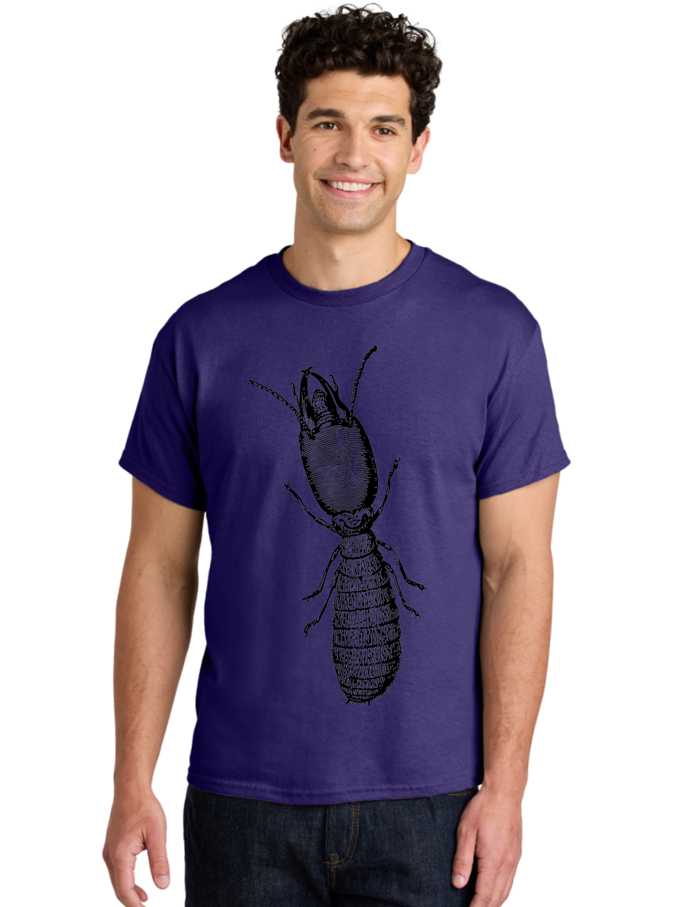 Beetle-Illustration Men'S Graphic Tee, 100% Cotton, Comfortable Casual Summer Wear, Machine Washable, Insect Anatomy, Entomology Illustration, Beetle Species, Detailed Drawing, Scientific Artwork, Insect Morphology, Nature Study Aab509 22