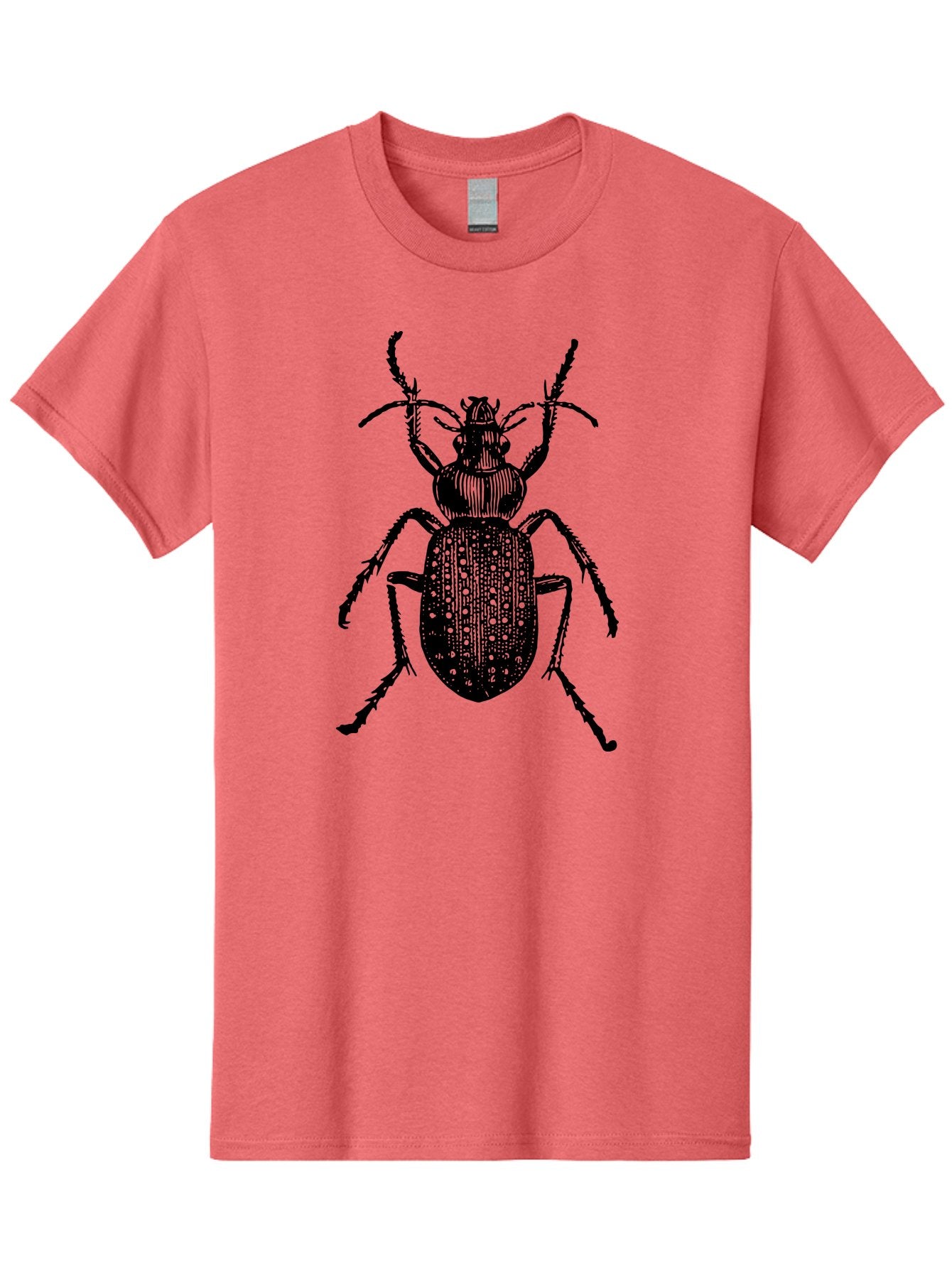 Beetle Men'S Graphic Tee, 100% Cotton, Comfortable Casual Summer Wear, Machine Washable, Black Beetle, Insect Illustration, Detailed Drawing, Entomology Art, Bug Graphic, Beetle Silhouette, Six Legs, Antennae, Insect Anatomy, Ornate Details Aab510 5