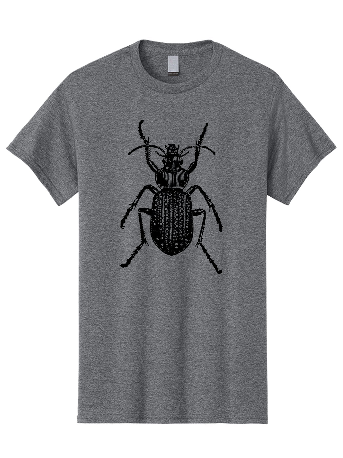 Beetle Men'S Graphic Tee, 100% Cotton, Comfortable Casual Summer Wear, Machine Washable, Black Beetle, Insect Illustration, Detailed Drawing, Entomology Art, Bug Graphic, Beetle Silhouette, Six Legs, Antennae, Insect Anatomy, Ornate Details Aab510 13