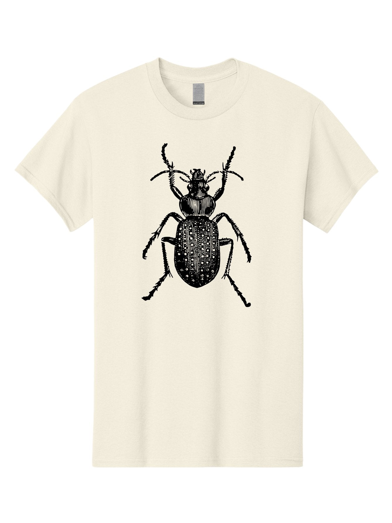 Beetle Men'S Graphic Tee, 100% Cotton, Comfortable Casual Summer Wear, Machine Washable, Black Beetle, Insect Illustration, Detailed Drawing, Entomology Art, Bug Graphic, Beetle Silhouette, Six Legs, Antennae, Insect Anatomy, Ornate Details Aab510 6