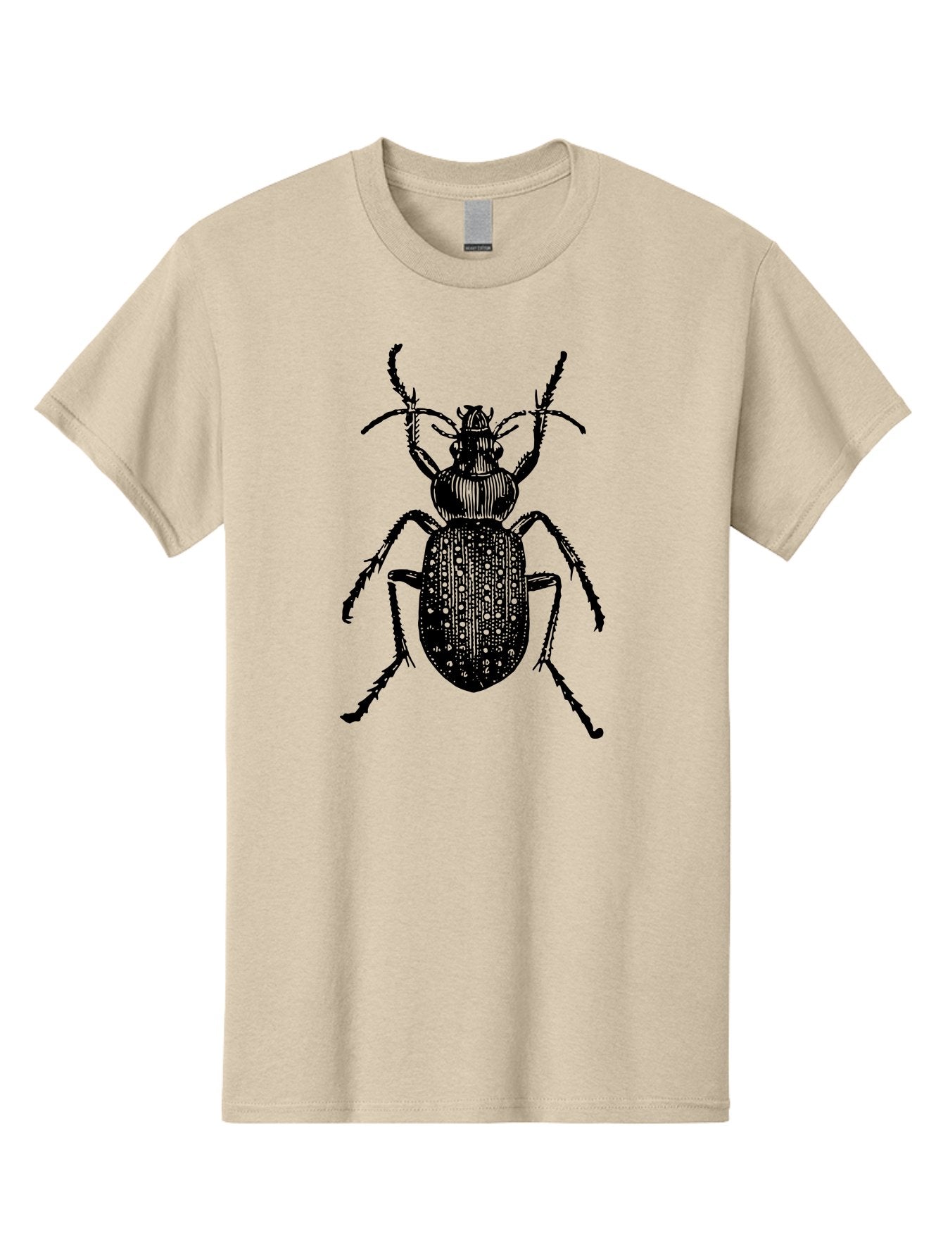 Beetle Men'S Graphic Tee, 100% Cotton, Comfortable Casual Summer Wear, Machine Washable, Black Beetle, Insect Illustration, Detailed Drawing, Entomology Art, Bug Graphic, Beetle Silhouette, Six Legs, Antennae, Insect Anatomy, Ornate Details Aab510 4