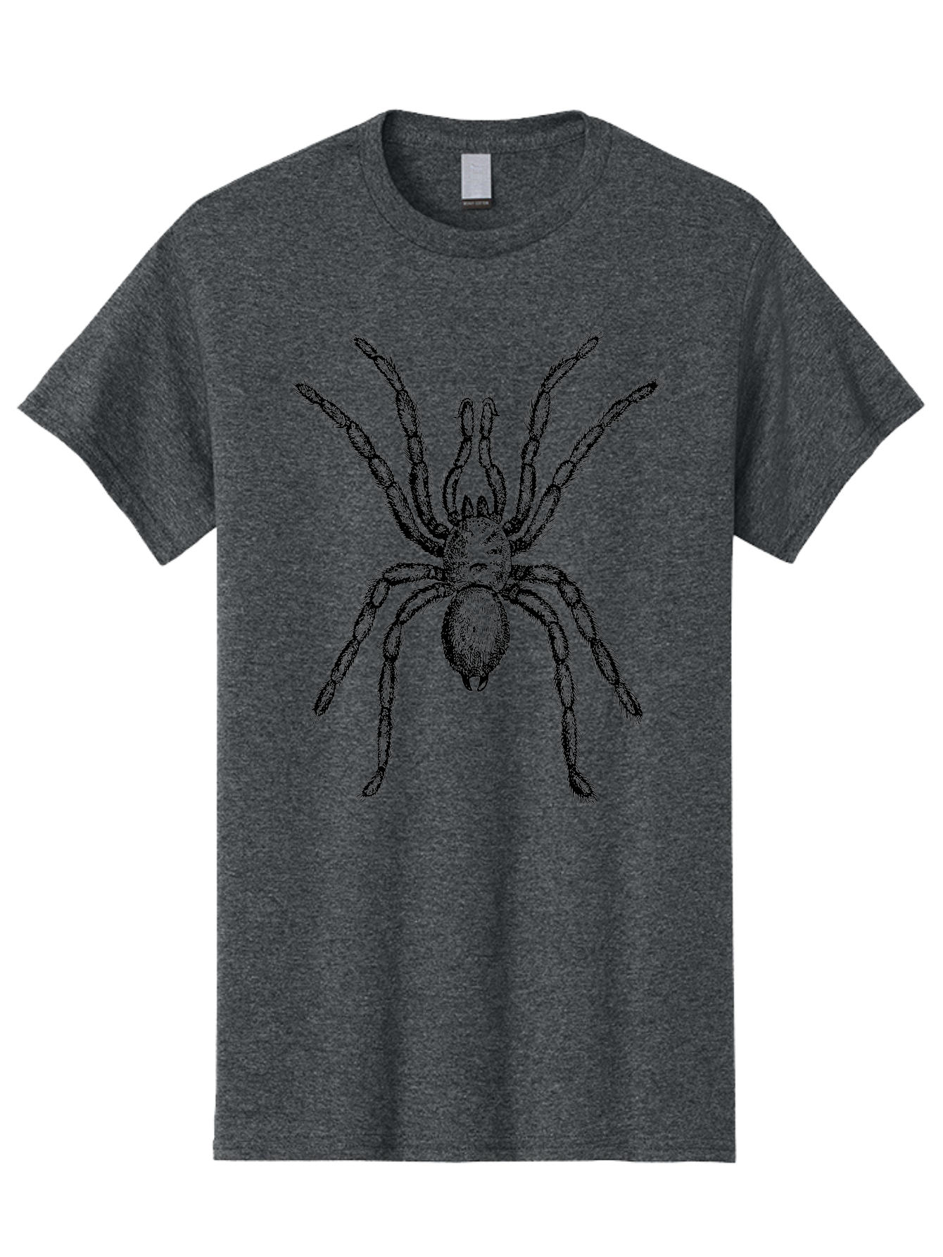 Black-Widow Men'S Graphic Tee, 100% Cotton, Comfortable Casual Summer Wear, Machine Washable, Black Widow Spider, Arachnid, Eight Legs, Venomous Spider, Spider Illustration, Detailed Drawing, Black And Green, Spider Art Aab511 7
