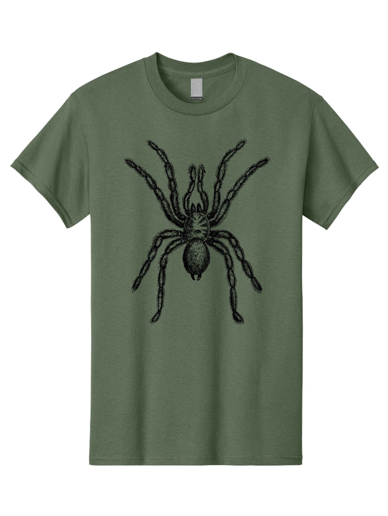 Black-Widow Men'S Graphic Tee, 100% Cotton, Comfortable Casual Summer Wear, Machine Washable, Black Widow Spider, Arachnid, Eight Legs, Venomous Spider, Spider Illustration, Detailed Drawing, Black And Green, Spider Art Aab511 13