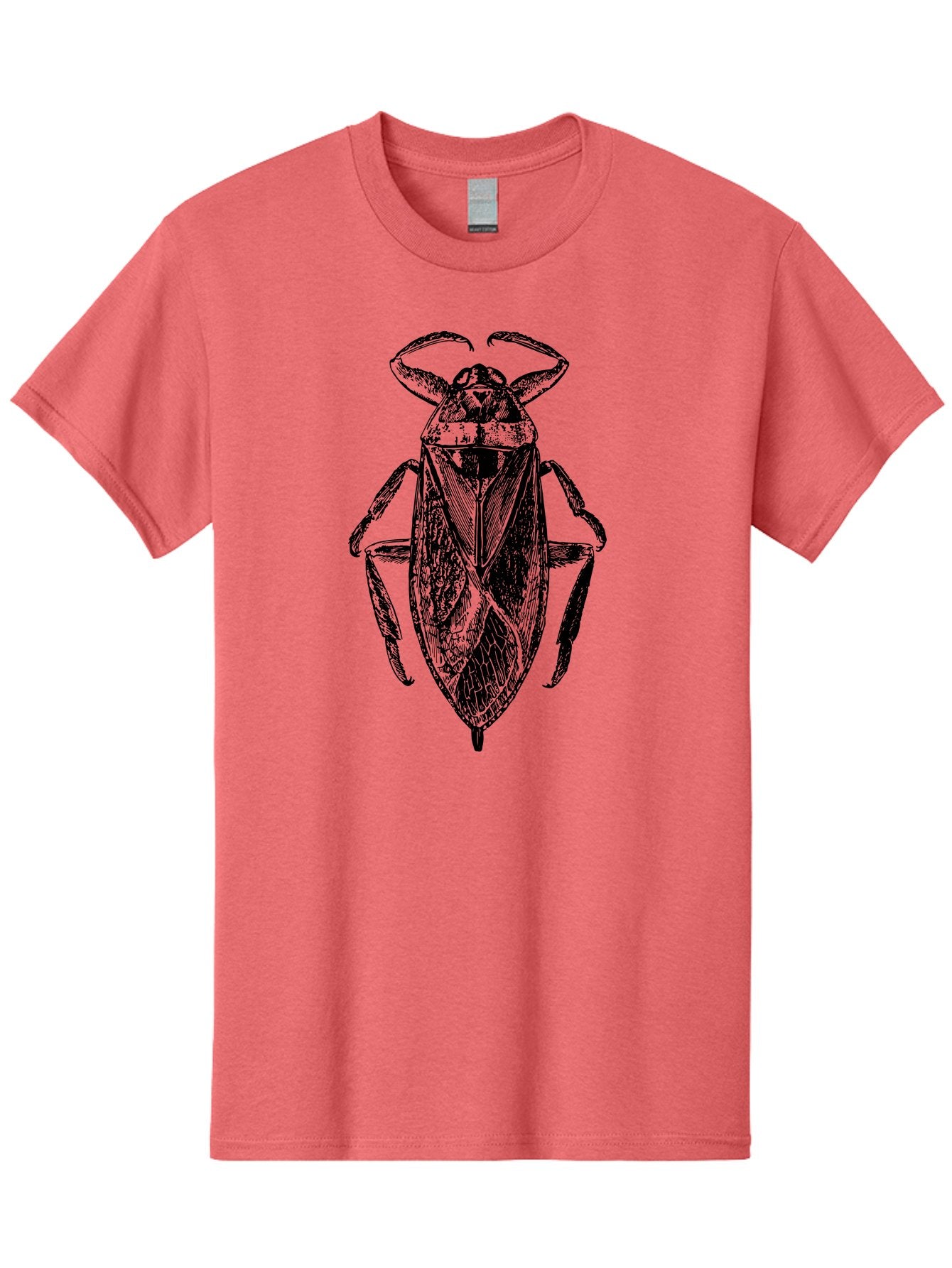 Bug-Illustration Men'S Graphic Tee, 100% Cotton, Comfortable Casual Summer Wear, Machine Washable, Insect Illustration, Entomology Art, Bug Drawing, Water Bug, Insect Anatomy, Wildlife Illustration, Detailed Artwork, Realistic Bug, Aab512 7