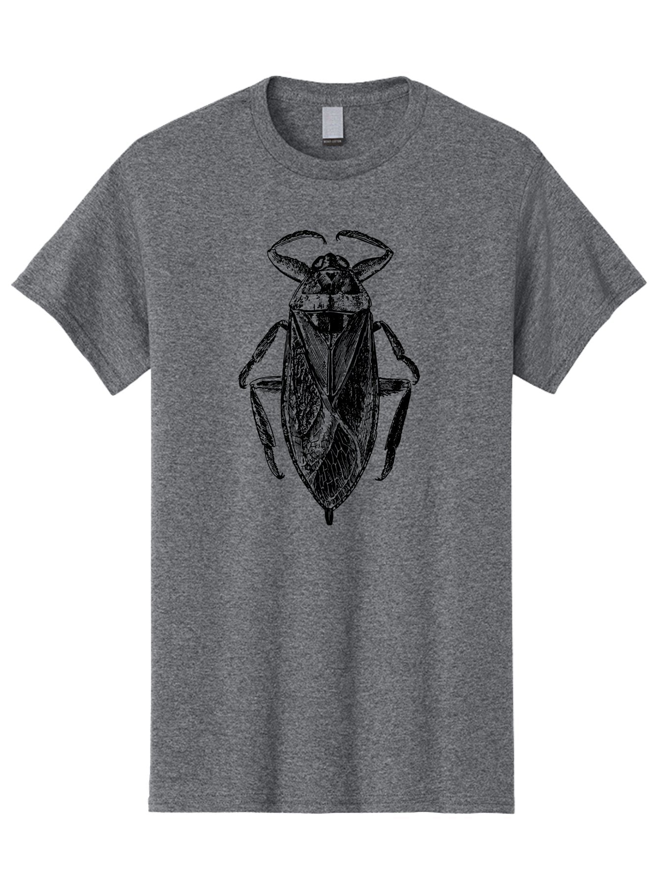 Bug-Illustration Men'S Graphic Tee, 100% Cotton, Comfortable Casual Summer Wear, Machine Washable, Insect Illustration, Entomology Art, Bug Drawing, Water Bug, Insect Anatomy, Wildlife Illustration, Detailed Artwork, Realistic Bug, Aab512 5