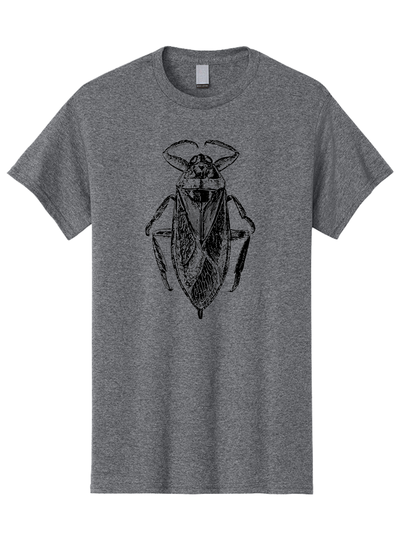 Bug-Illustration Men'S Graphic Tee, 100% Cotton, Comfortable Casual Summer Wear, Machine Washable, Insect Illustration, Entomology Art, Bug Drawing, Water Bug, Insect Anatomy, Wildlife Illustration, Detailed Artwork, Realistic Bug, Aab512 9