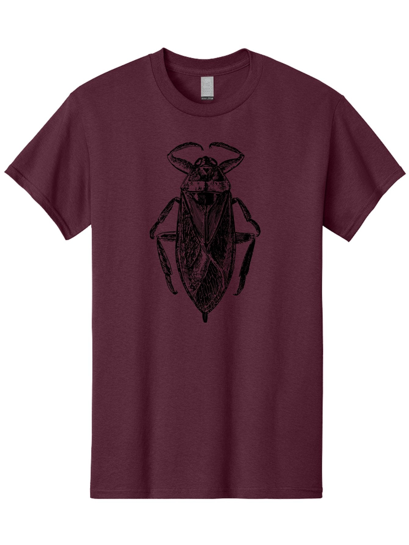 Bug-Illustration Men'S Graphic Tee, 100% Cotton, Comfortable Casual Summer Wear, Machine Washable, Insect Illustration, Entomology Art, Bug Drawing, Water Bug, Insect Anatomy, Wildlife Illustration, Detailed Artwork, Realistic Bug, Aab512 13