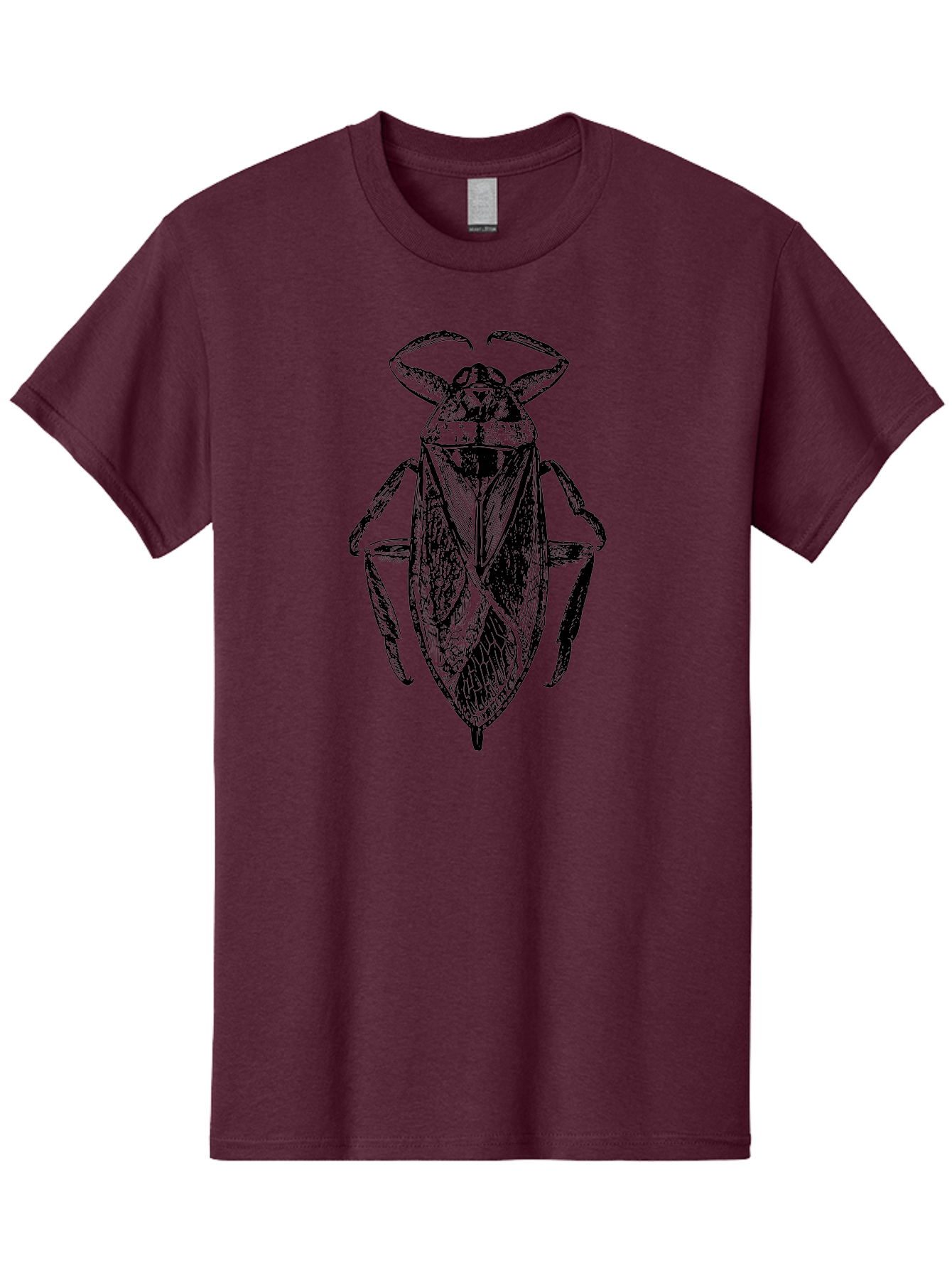 Bug-Illustration Men'S Graphic Tee, 100% Cotton, Comfortable Casual Summer Wear, Machine Washable, Insect Illustration, Entomology Art, Bug Drawing, Water Bug, Insect Anatomy, Wildlife Illustration, Detailed Artwork, Realistic Bug, Aab512 13