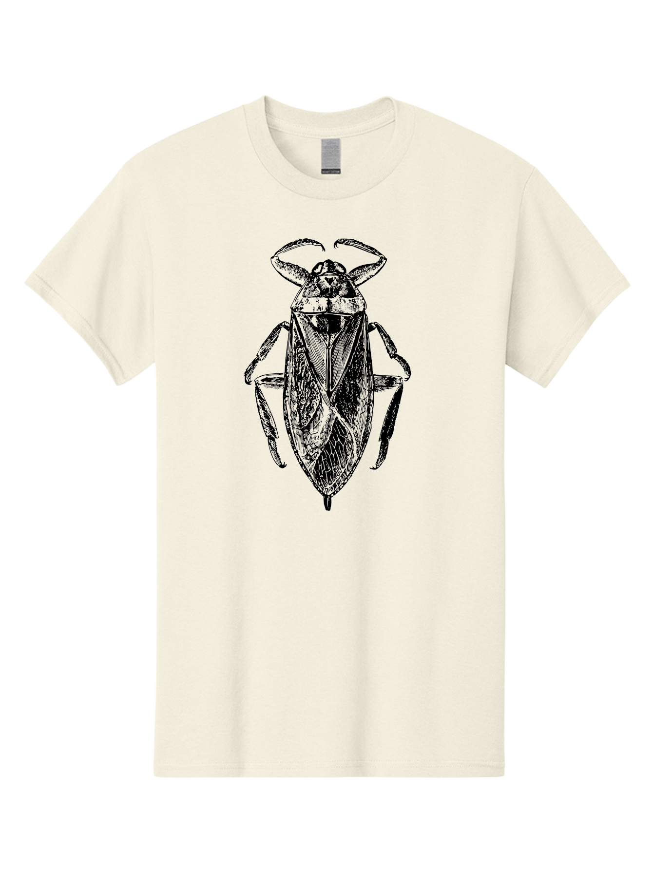 Bug-Illustration Men'S Graphic Tee, 100% Cotton, Comfortable Casual Summer Wear, Machine Washable, Insect Illustration, Entomology Art, Bug Drawing, Water Bug, Insect Anatomy, Wildlife Illustration, Detailed Artwork, Realistic Bug, Aab512 17