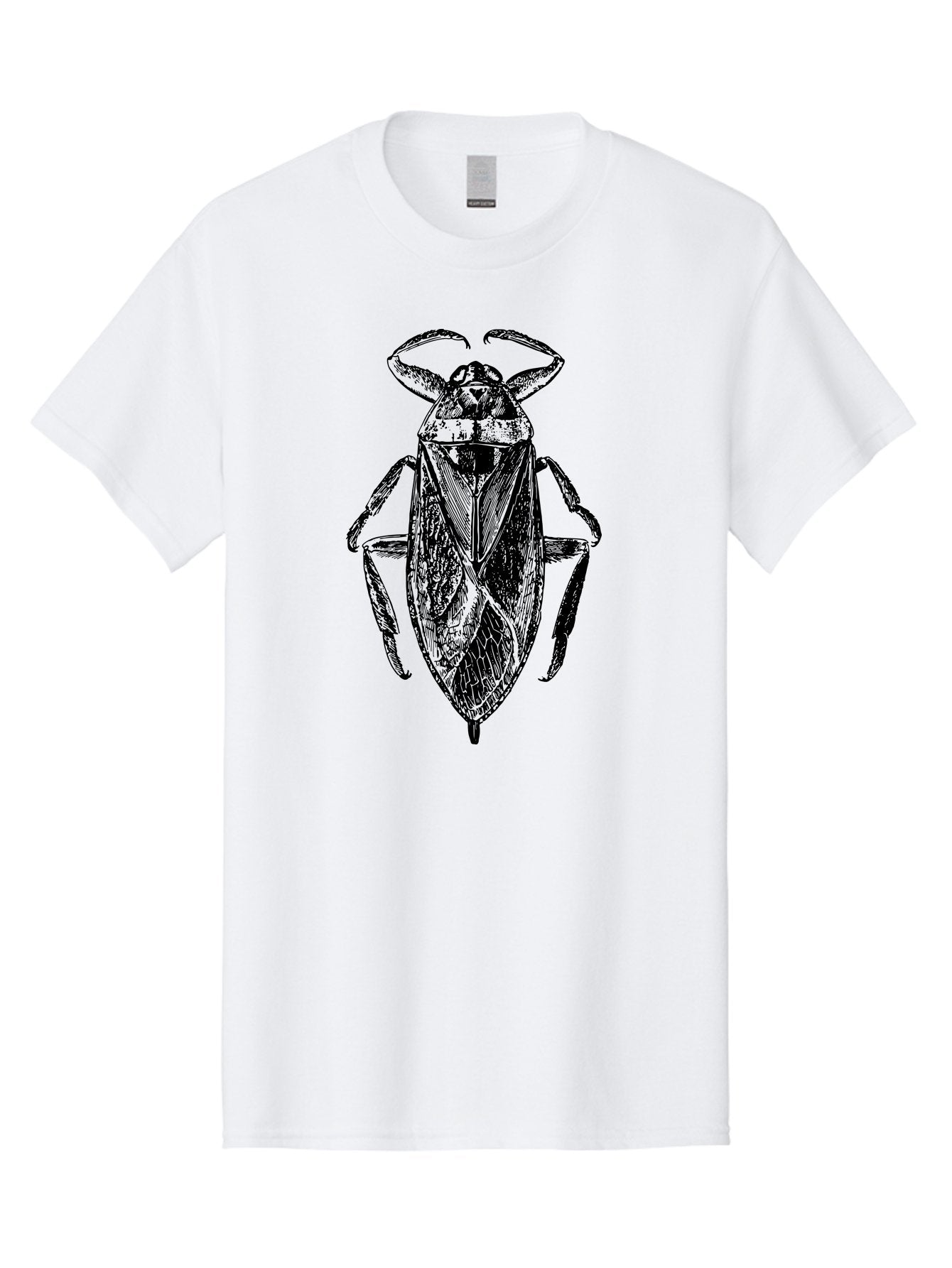 Bug-Illustration Men'S Graphic Tee, 100% Cotton, Comfortable Casual Summer Wear, Machine Washable, Insect Illustration, Entomology Art, Bug Drawing, Water Bug, Insect Anatomy, Wildlife Illustration, Detailed Artwork, Realistic Bug, Aab512 9