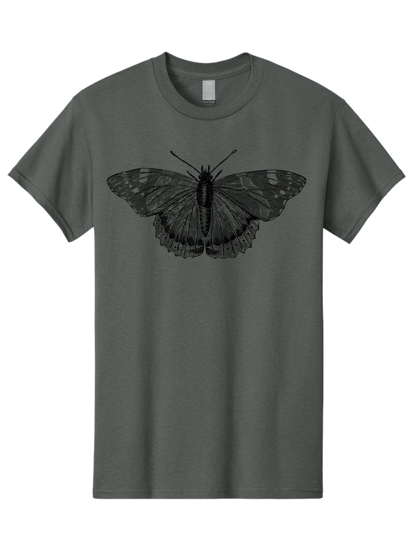Butterfly-1 Men'S Graphic Tee, 100% Cotton, Comfortable Casual Summer Wear, Machine Washable, Butterfly With Open Wings, Detailed Illustration, Insect Art, Wing Patterns, Insect Anatomy, Natural Design, Delicate Lines Aab513 14