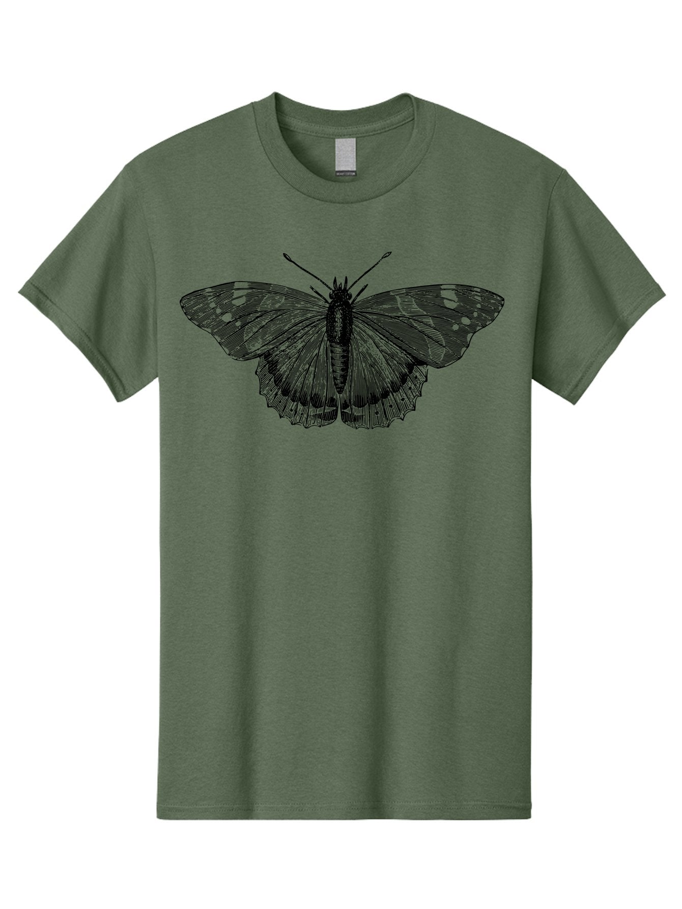 Butterfly-1 Men'S Graphic Tee, 100% Cotton, Comfortable Casual Summer Wear, Machine Washable, Butterfly With Open Wings, Detailed Illustration, Insect Art, Wing Patterns, Insect Anatomy, Natural Design, Delicate Lines Aab513 11