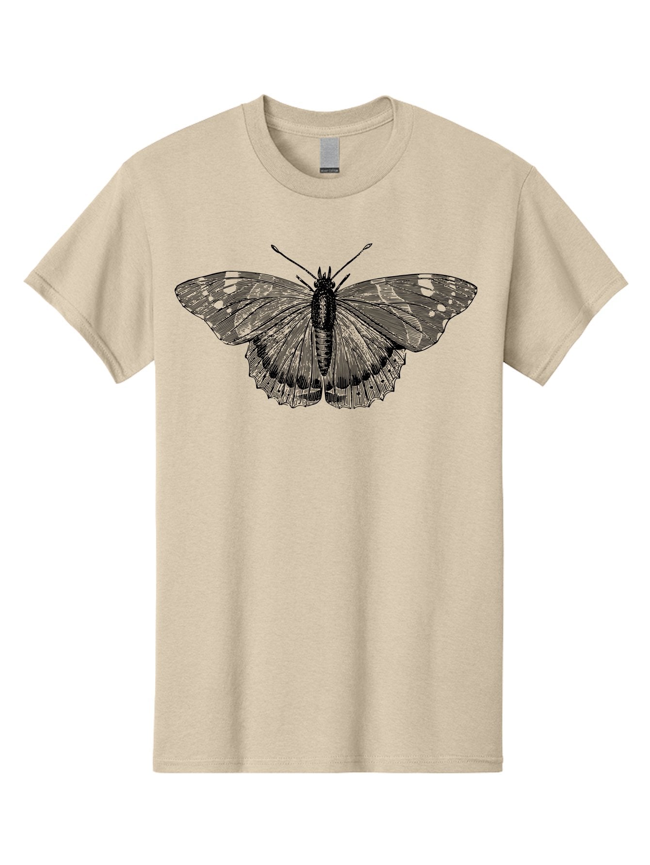 Butterfly-1 Men'S Graphic Tee, 100% Cotton, Comfortable Casual Summer Wear, Machine Washable, Butterfly With Open Wings, Detailed Illustration, Insect Art, Wing Patterns, Insect Anatomy, Natural Design, Delicate Lines Aab513 8