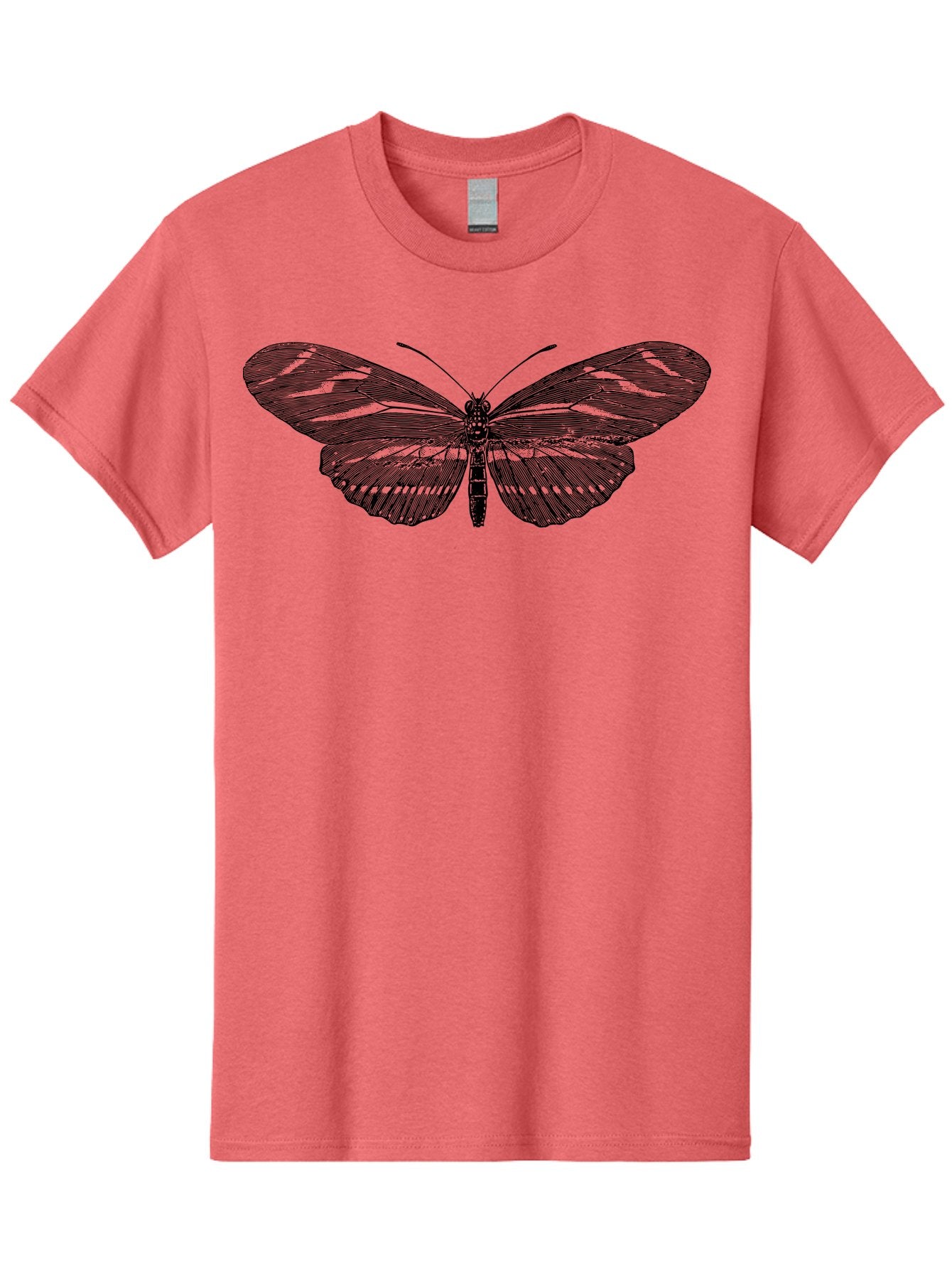 Butterfly-Silhouette-1 Men'S Graphic Tee, 100% Cotton, Comfortable Casual Summer Wear, Machine Washable, Delicate Butterfly, Intricate Details, Transparent Wings, Abstract Art, Insect Close-Up, Graphic Design Aab515 14