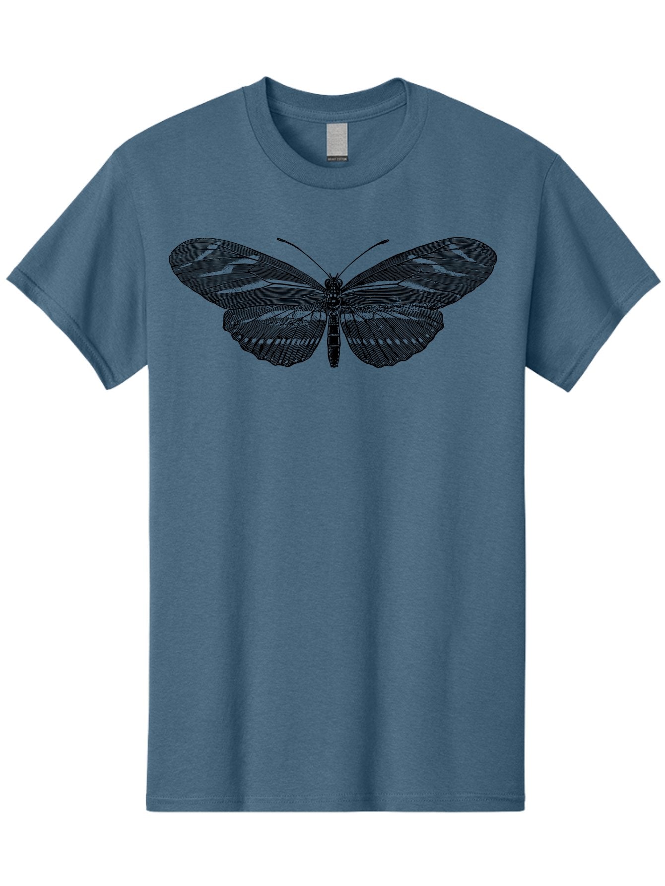 Butterfly-Silhouette-1 Men'S Graphic Tee, 100% Cotton, Comfortable Casual Summer Wear, Machine Washable, Delicate Butterfly, Intricate Details, Transparent Wings, Abstract Art, Insect Close-Up, Graphic Design Aab515 6