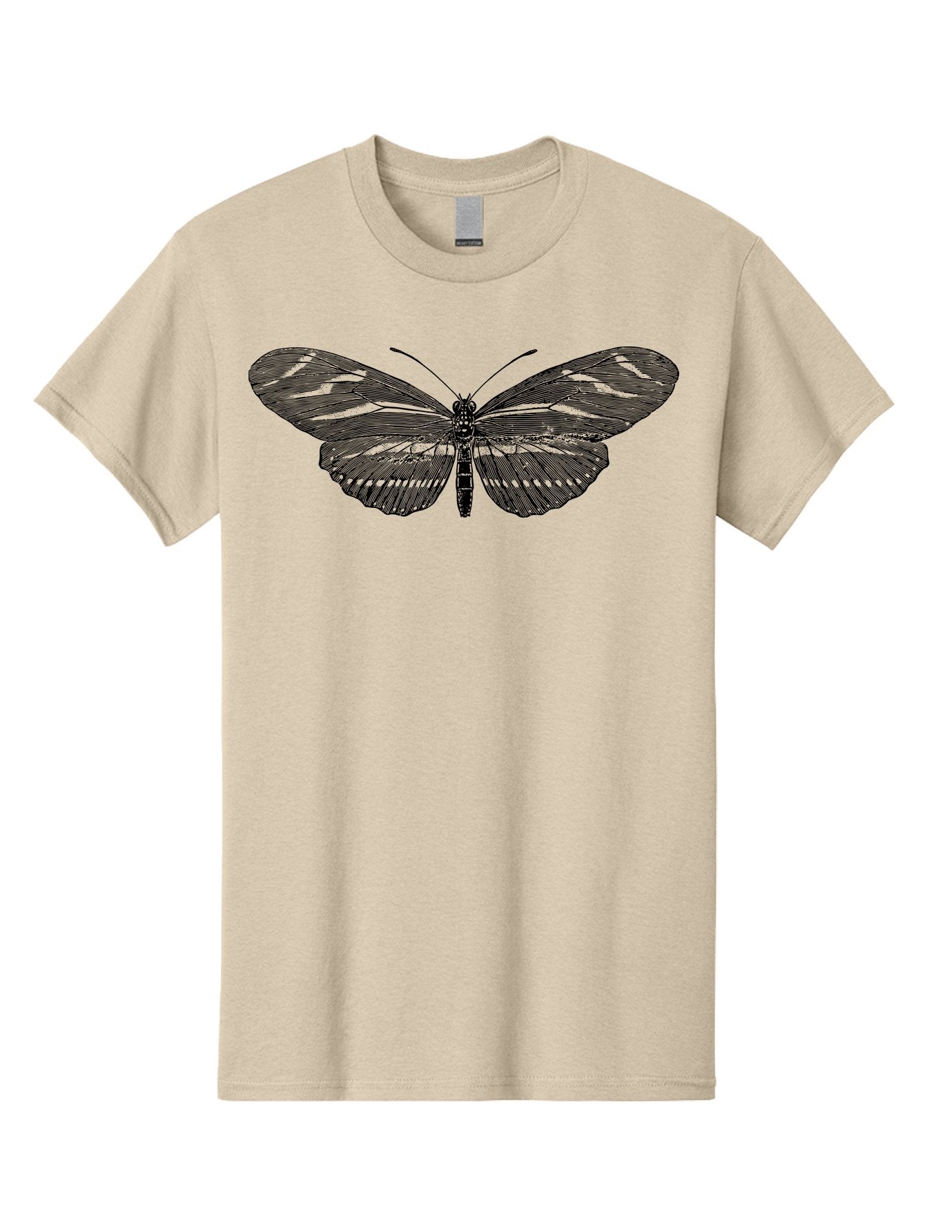 Butterfly-Silhouette-1 Men'S Graphic Tee, 100% Cotton, Comfortable Casual Summer Wear, Machine Washable, Delicate Butterfly, Intricate Details, Transparent Wings, Abstract Art, Insect Close-Up, Graphic Design Aab515 4