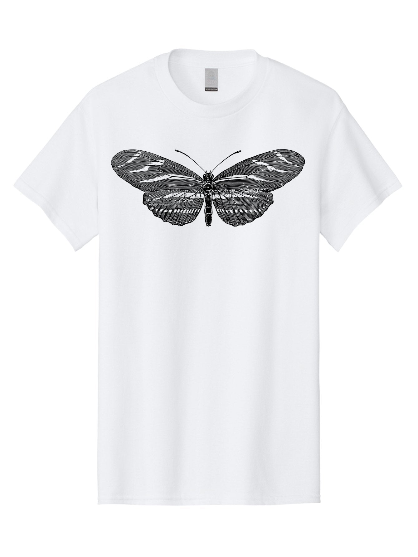 Butterfly-Silhouette-1 Men'S Graphic Tee, 100% Cotton, Comfortable Casual Summer Wear, Machine Washable, Delicate Butterfly, Intricate Details, Transparent Wings, Abstract Art, Insect Close-Up, Graphic Design Aab515 8
