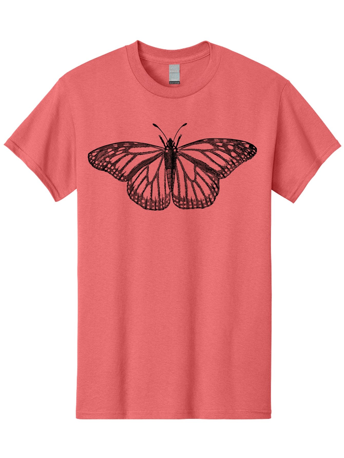 Butterfly Men'S Graphic Tee, 100% Cotton, Comfortable Casual Summer Wear, Machine Washable, Black Butterfly, Transparent Wings, Intricate Details, Delicate Patterns, Winged Insect, Symbolic Creature, Artistic Design, Natural Wonder, Aab517 10