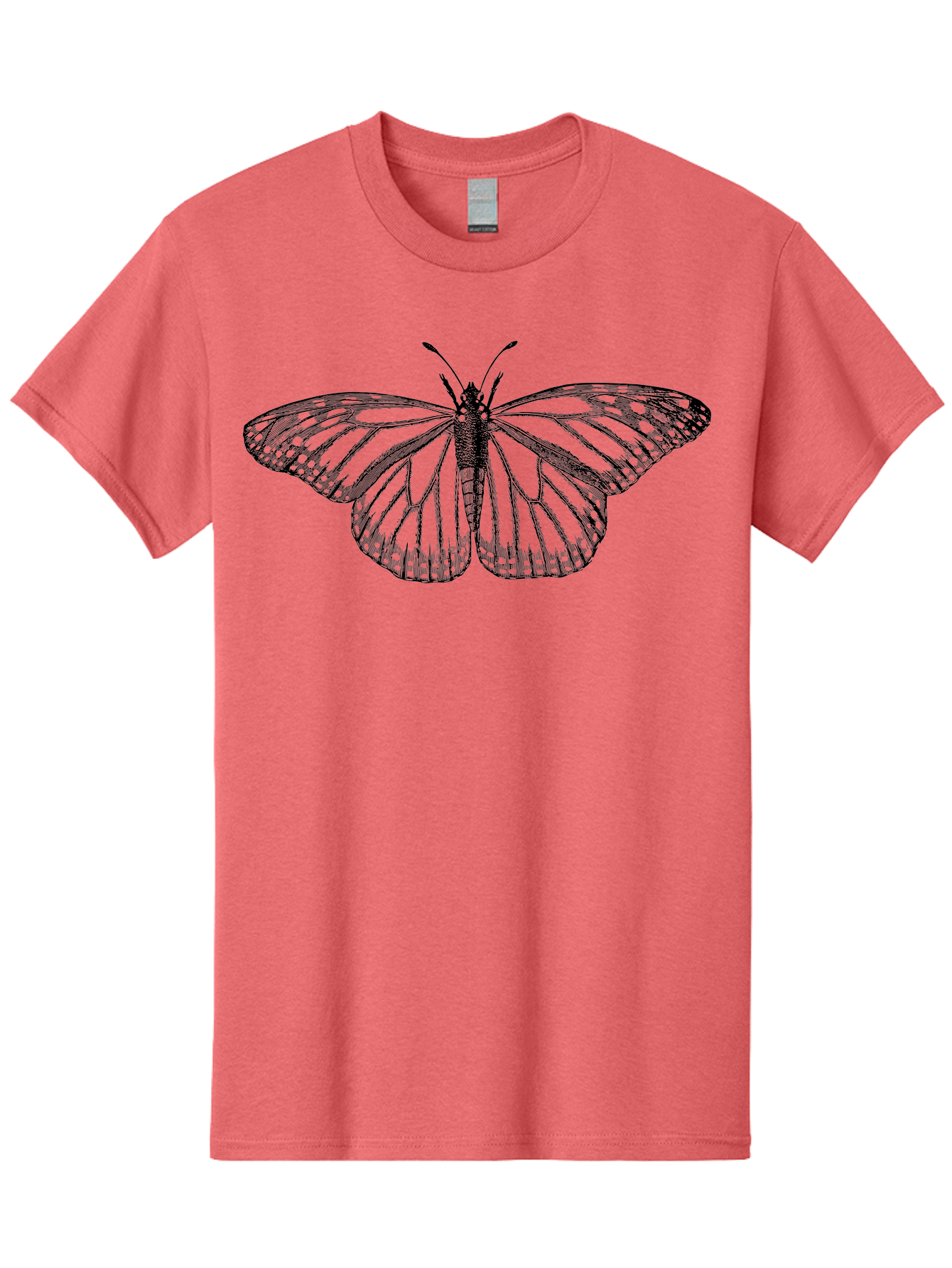 Butterfly Men'S Graphic Tee, 100% Cotton, Comfortable Casual Summer Wear, Machine Washable, Black Butterfly, Transparent Wings, Intricate Details, Delicate Patterns, Winged Insect, Symbolic Creature, Artistic Design, Natural Wonder, Aab517 27