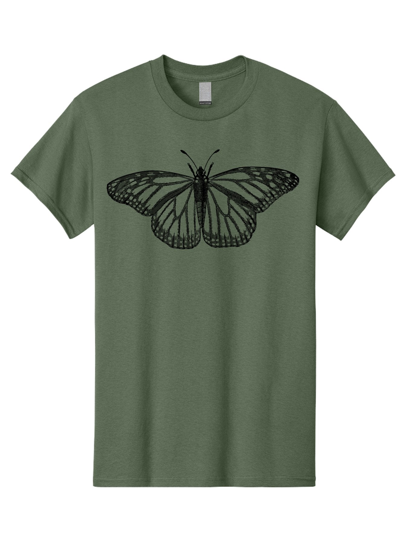 Butterfly Men'S Graphic Tee, 100% Cotton, Comfortable Casual Summer Wear, Machine Washable, Black Butterfly, Transparent Wings, Intricate Details, Delicate Patterns, Winged Insect, Symbolic Creature, Artistic Design, Natural Wonder, Aab517 12