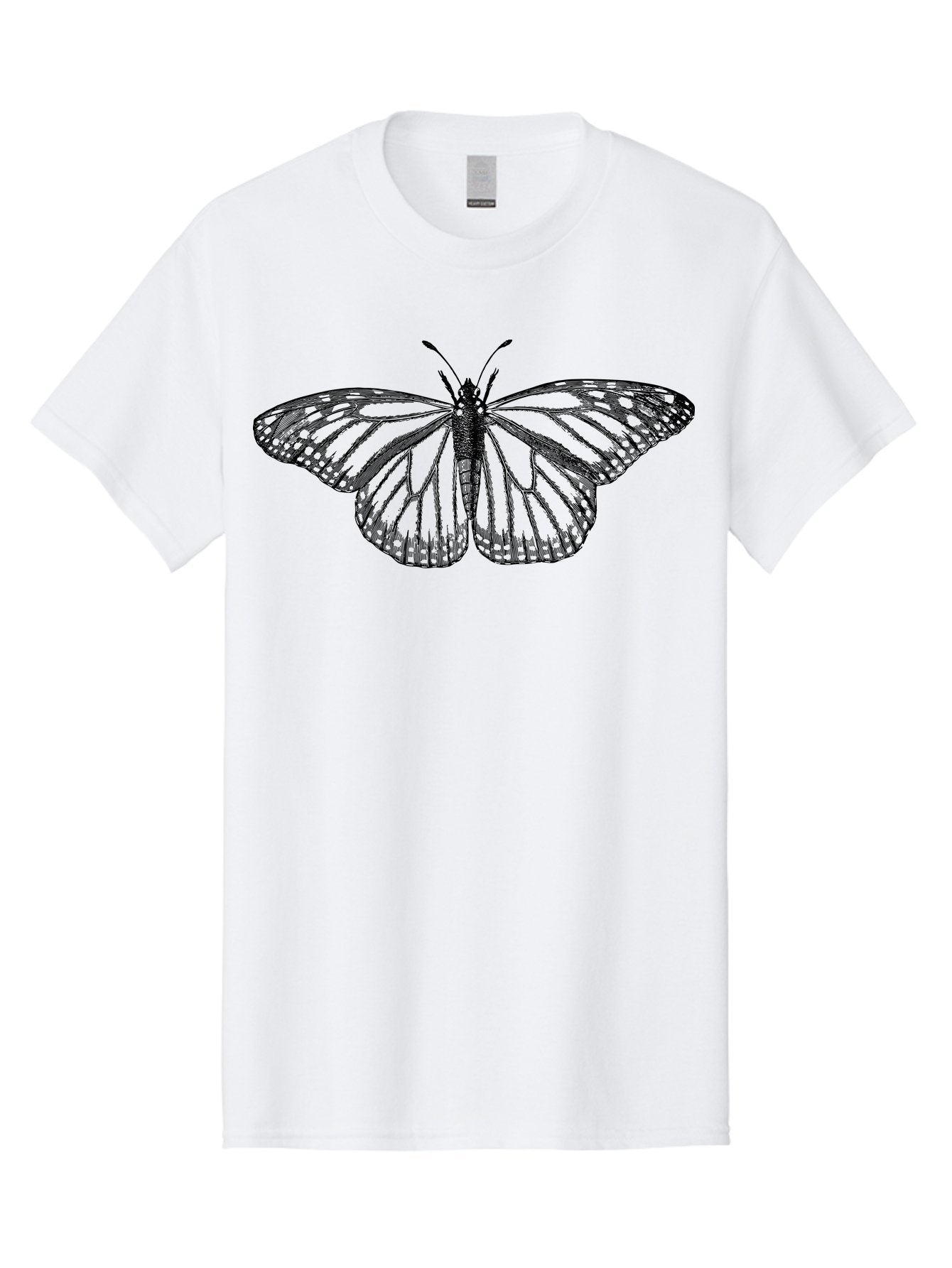 Butterfly Men'S Graphic Tee, 100% Cotton, Comfortable Casual Summer Wear, Machine Washable, Black Butterfly, Transparent Wings, Intricate Details, Delicate Patterns, Winged Insect, Symbolic Creature, Artistic Design, Natural Wonder, Aab517 3