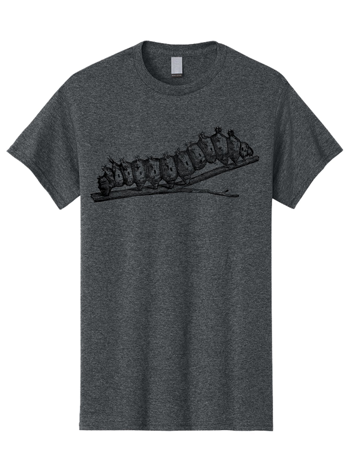 Caterpillar-On-Branch Men'S Graphic Tee, 100% Cotton, Comfortable Casual Summer Wear, Machine Washable, Caterpillar On Branch, Insect Metamorphosis, Garden Pests, Butterfly Life Cycle, Caterpillar Stages, Insect Illustration, Entomology Art Aab518 6