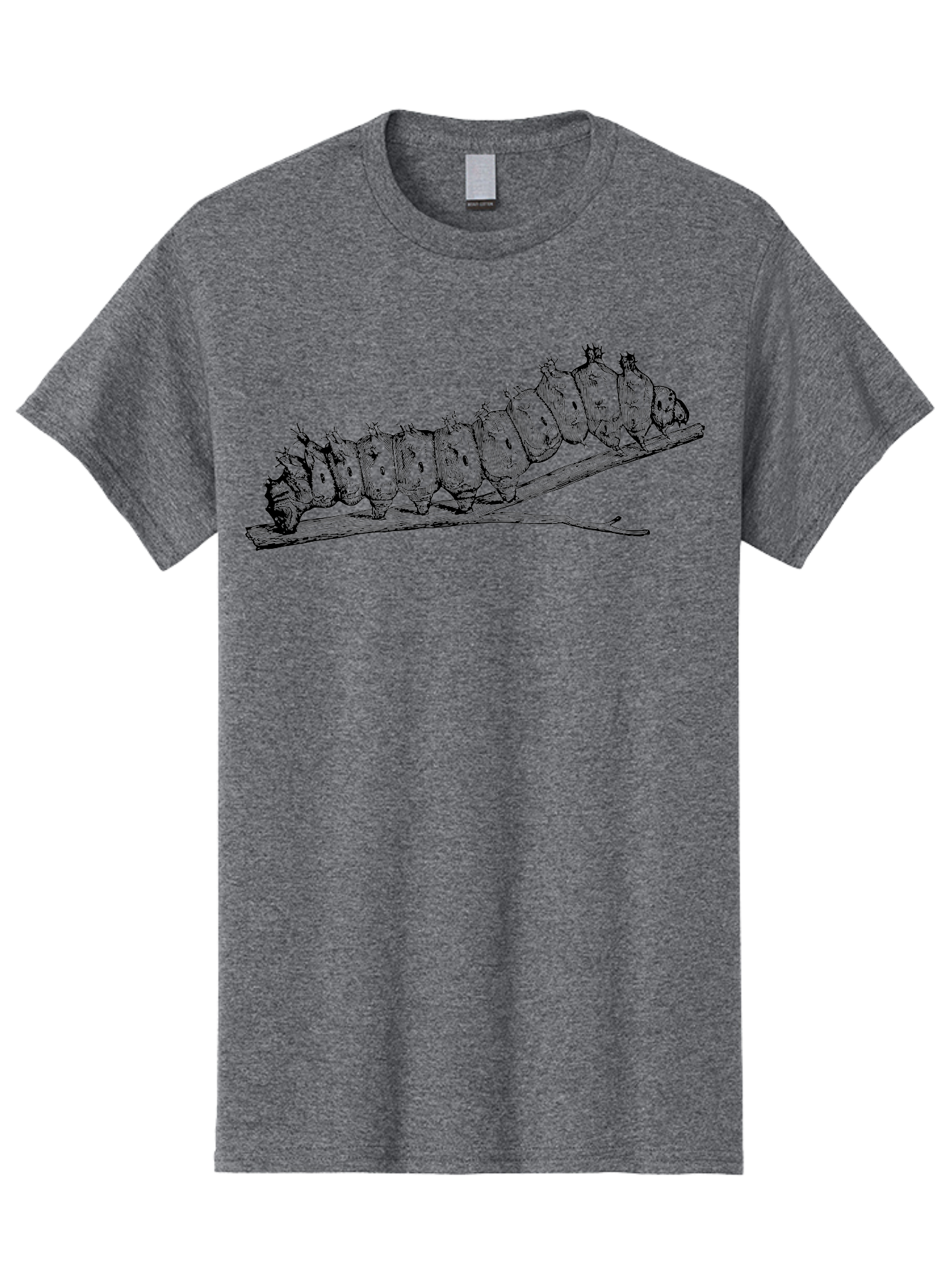Caterpillar-On-Branch Men'S Graphic Tee, 100% Cotton, Comfortable Casual Summer Wear, Machine Washable, Caterpillar On Branch, Insect Metamorphosis, Garden Pests, Butterfly Life Cycle, Caterpillar Stages, Insect Illustration, Entomology Art Aab518 19