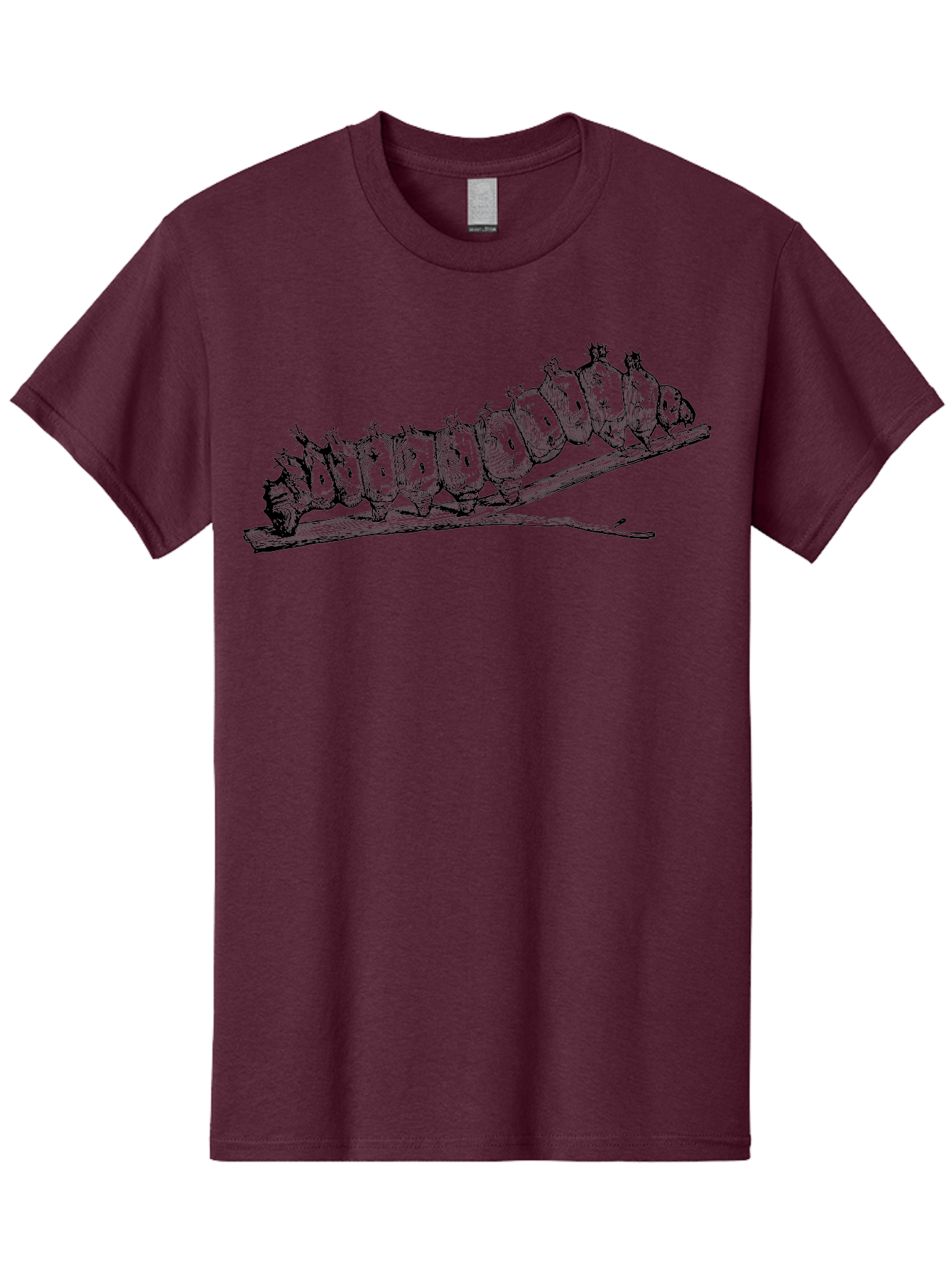 Caterpillar-On-Branch Men'S Graphic Tee, 100% Cotton, Comfortable Casual Summer Wear, Machine Washable, Caterpillar On Branch, Insect Metamorphosis, Garden Pests, Butterfly Life Cycle, Caterpillar Stages, Insect Illustration, Entomology Art Aab518 5
