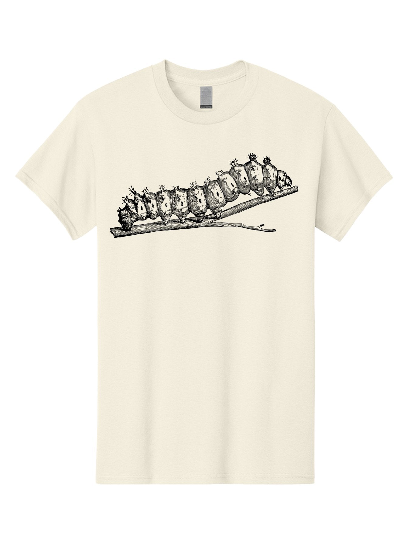 Caterpillar-On-Branch Men'S Graphic Tee, 100% Cotton, Comfortable Casual Summer Wear, Machine Washable, Caterpillar On Branch, Insect Metamorphosis, Garden Pests, Butterfly Life Cycle, Caterpillar Stages, Insect Illustration, Entomology Art Aab518 5