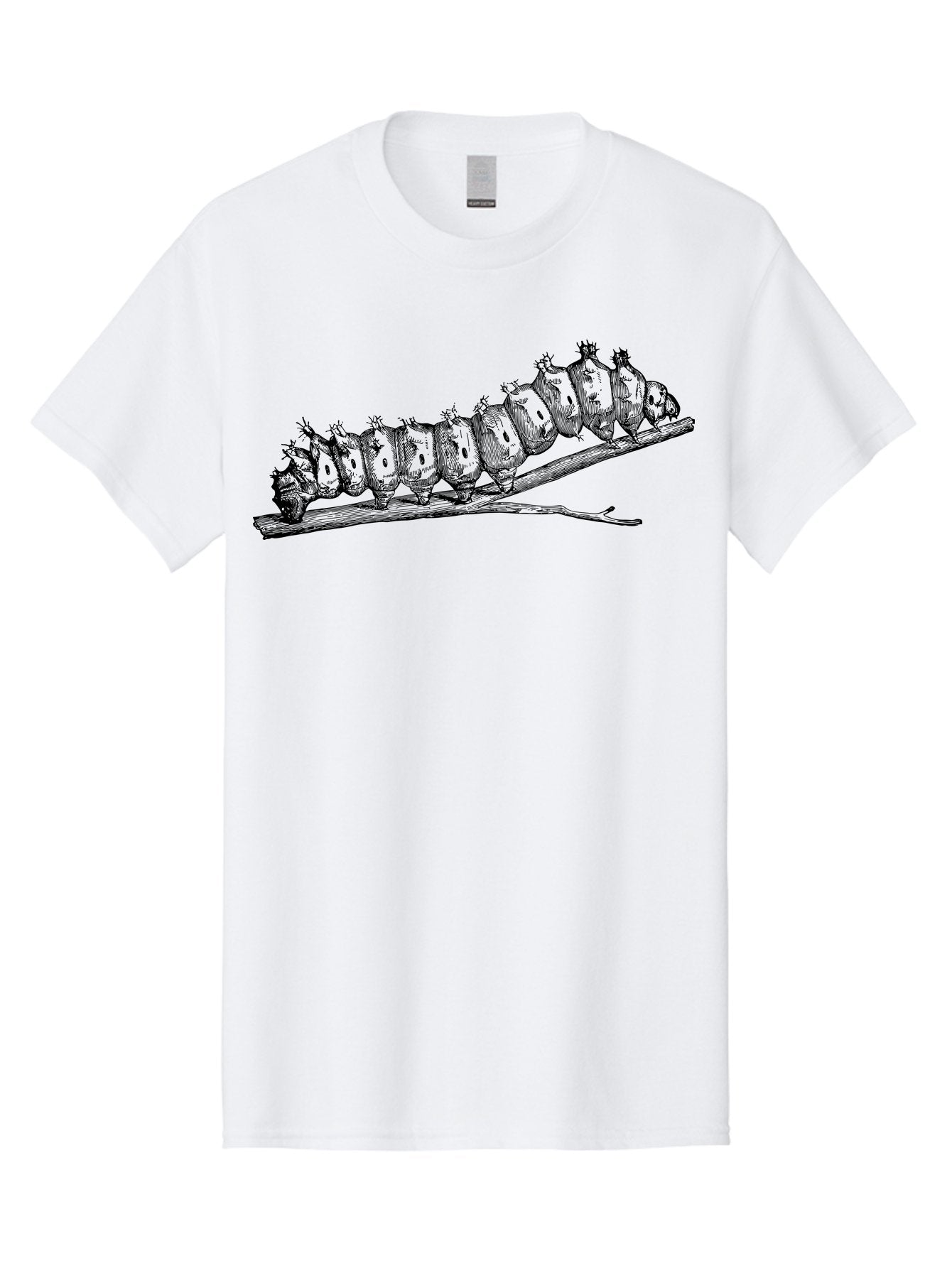Caterpillar-On-Branch Men'S Graphic Tee, 100% Cotton, Comfortable Casual Summer Wear, Machine Washable, Caterpillar On Branch, Insect Metamorphosis, Garden Pests, Butterfly Life Cycle, Caterpillar Stages, Insect Illustration, Entomology Art Aab518 14