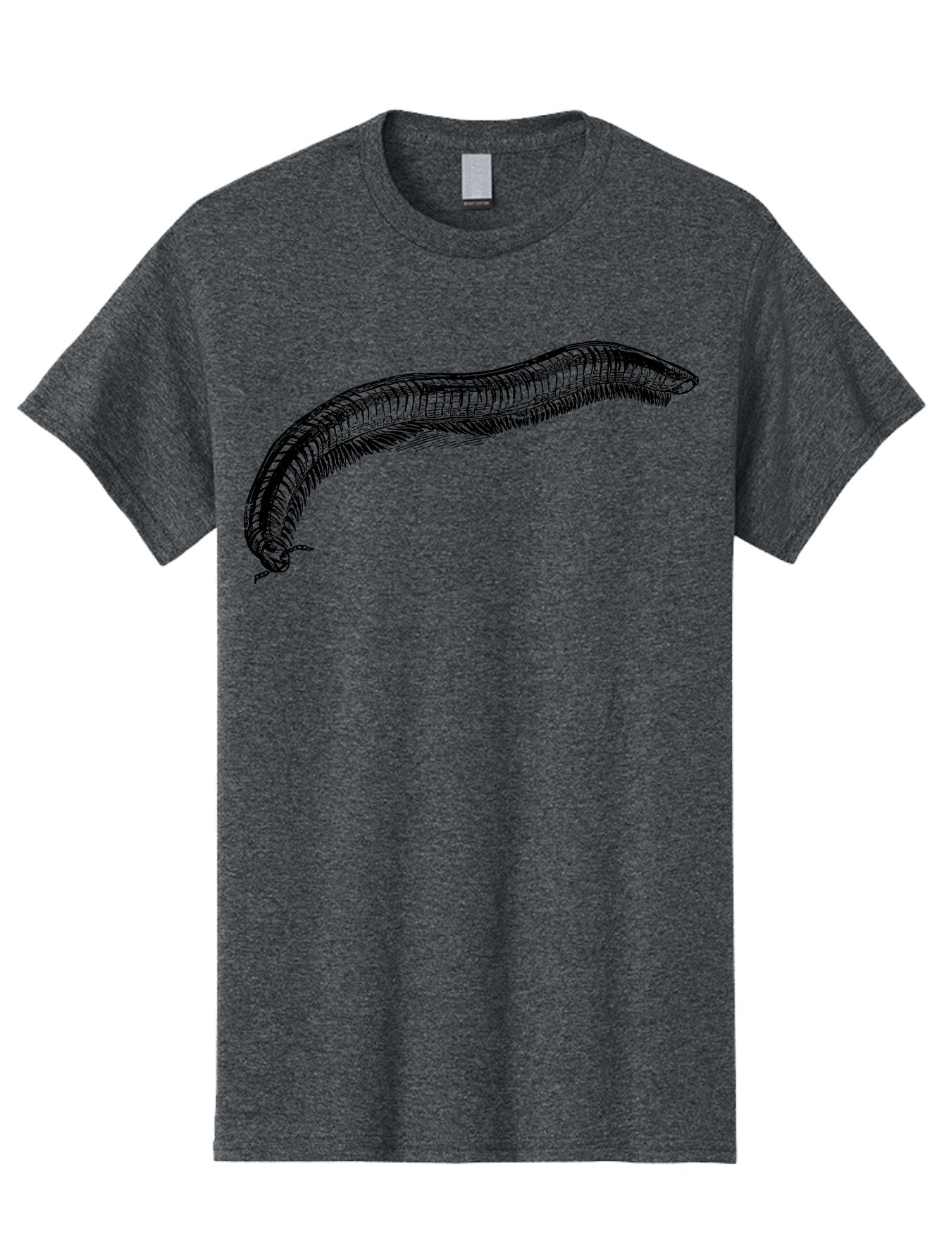 Centipede Men'S Graphic Tee, 100% Cotton, Comfortable Casual Summer Wear, Machine Washable, Centipede, Arthropod, Insect Anatomy, Detailed Drawing, Black Lines, Simple Background, Invertebrate, Segmented Body, Many Legs Aab522 11