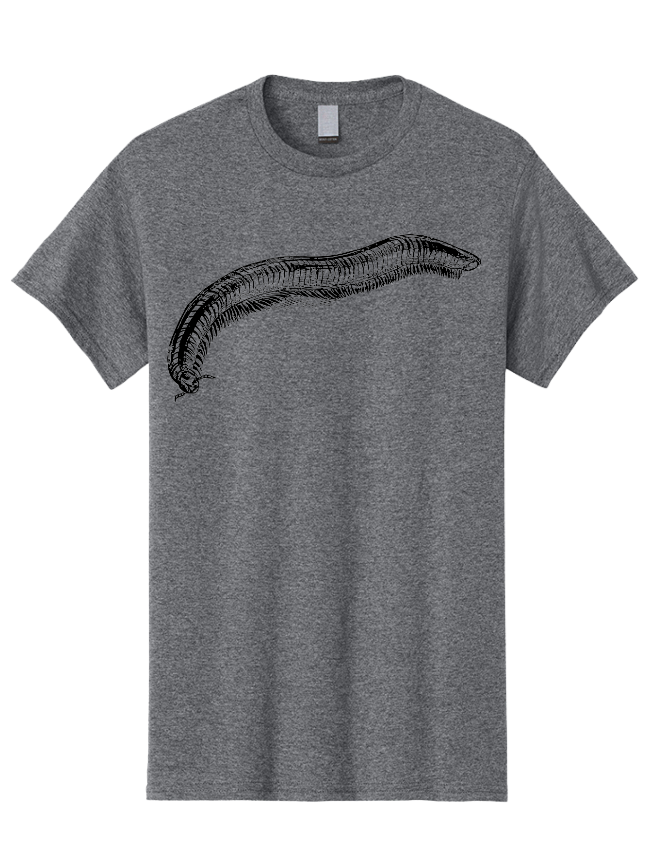 Centipede Men'S Graphic Tee, 100% Cotton, Comfortable Casual Summer Wear, Machine Washable, Centipede, Arthropod, Insect Anatomy, Detailed Drawing, Black Lines, Simple Background, Invertebrate, Segmented Body, Many Legs Aab522 9