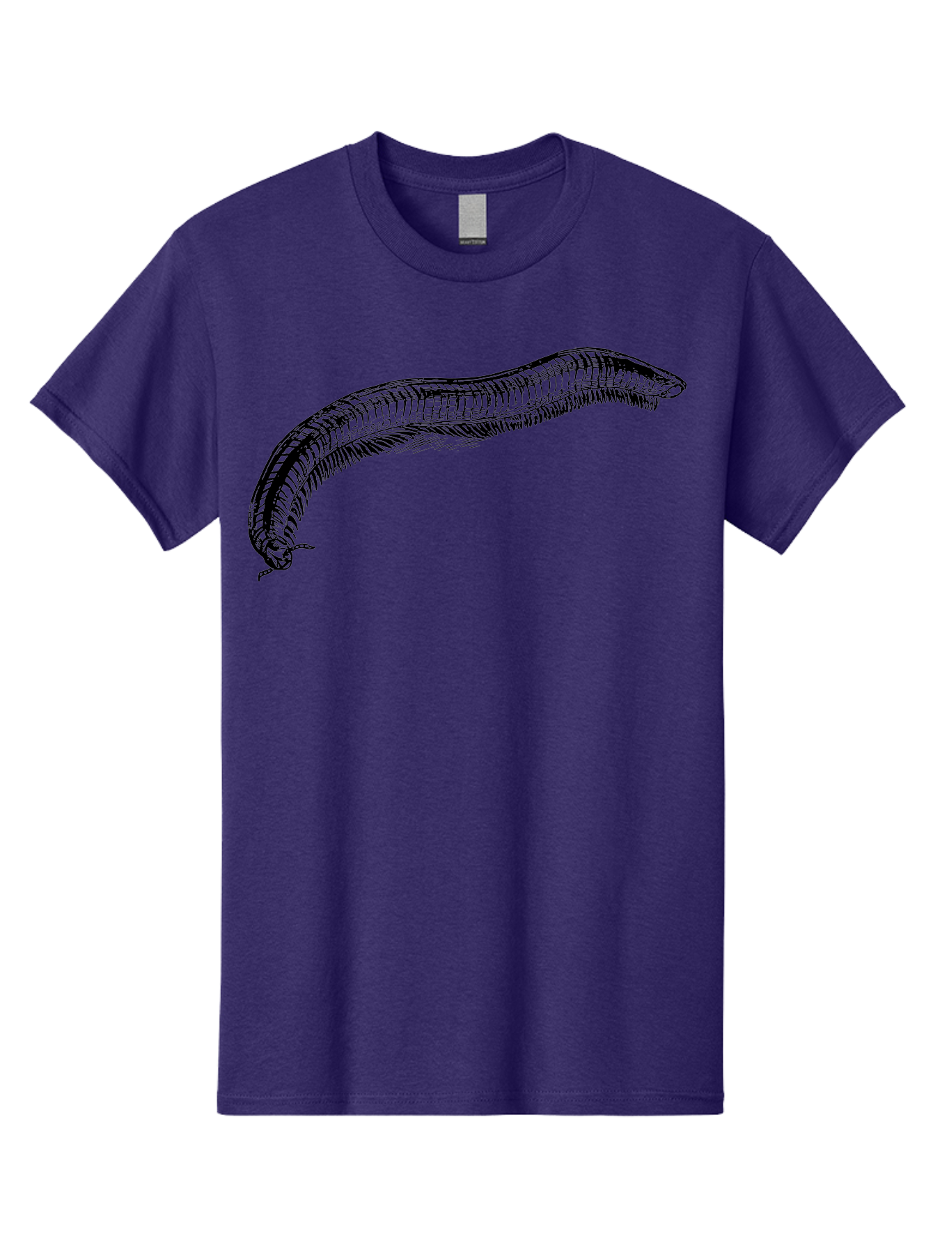 Centipede Men'S Graphic Tee, 100% Cotton, Comfortable Casual Summer Wear, Machine Washable, Centipede, Arthropod, Insect Anatomy, Detailed Drawing, Black Lines, Simple Background, Invertebrate, Segmented Body, Many Legs Aab522 21