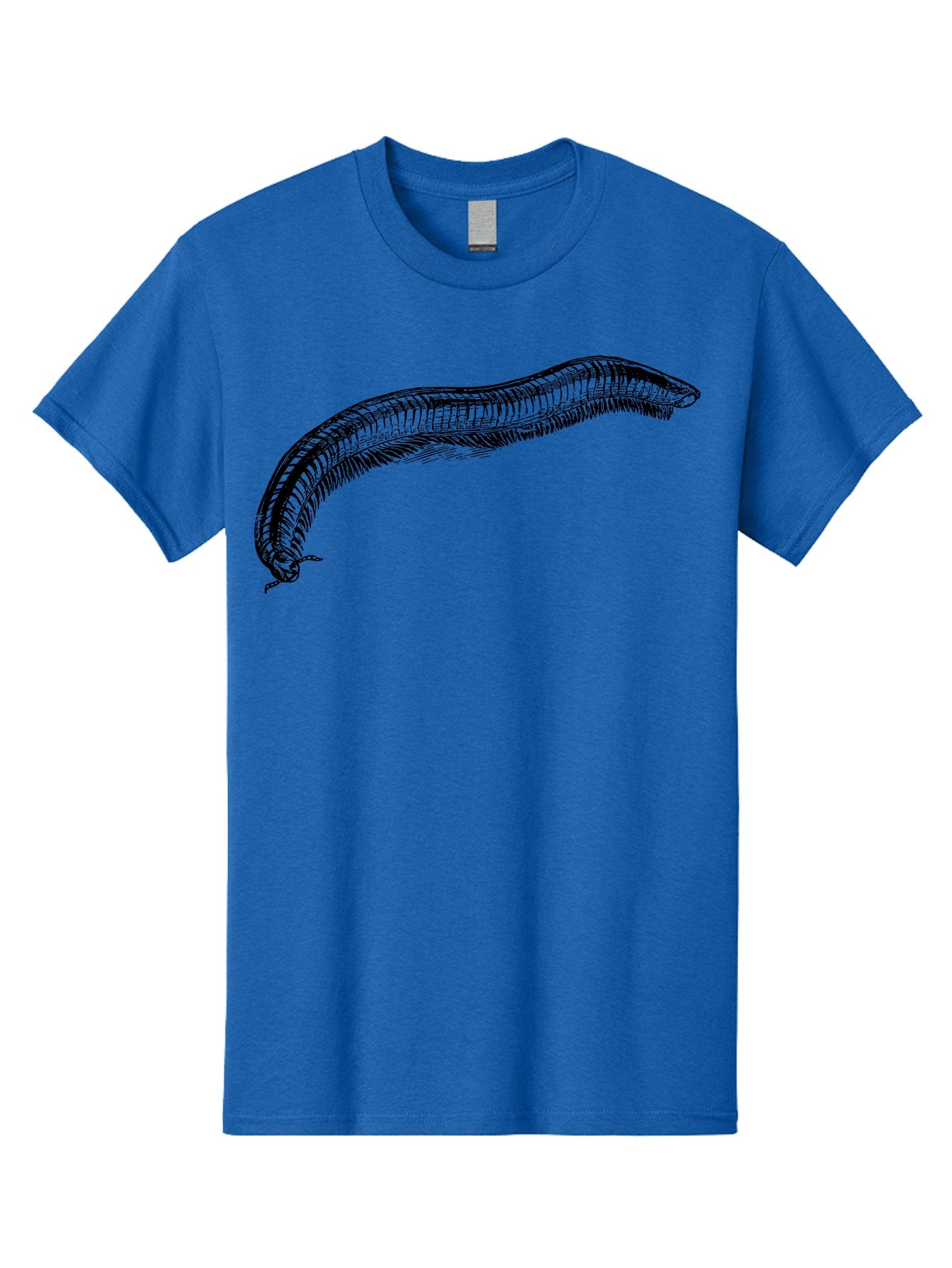 Centipede Men'S Graphic Tee, 100% Cotton, Comfortable Casual Summer Wear, Machine Washable, Centipede, Arthropod, Insect Anatomy, Detailed Drawing, Black Lines, Simple Background, Invertebrate, Segmented Body, Many Legs Aab522 8