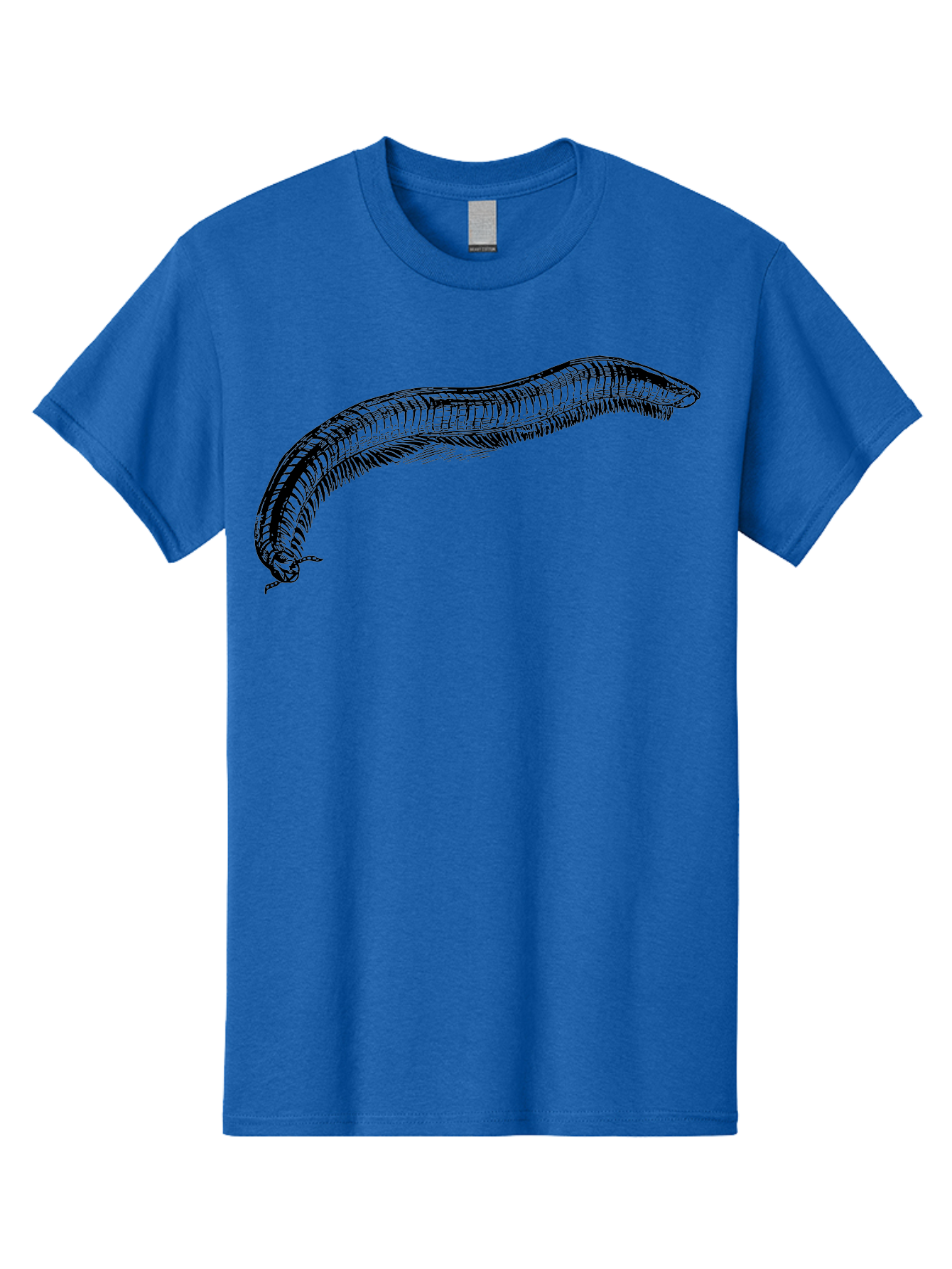 Centipede Men'S Graphic Tee, 100% Cotton, Comfortable Casual Summer Wear, Machine Washable, Centipede, Arthropod, Insect Anatomy, Detailed Drawing, Black Lines, Simple Background, Invertebrate, Segmented Body, Many Legs Aab522 25