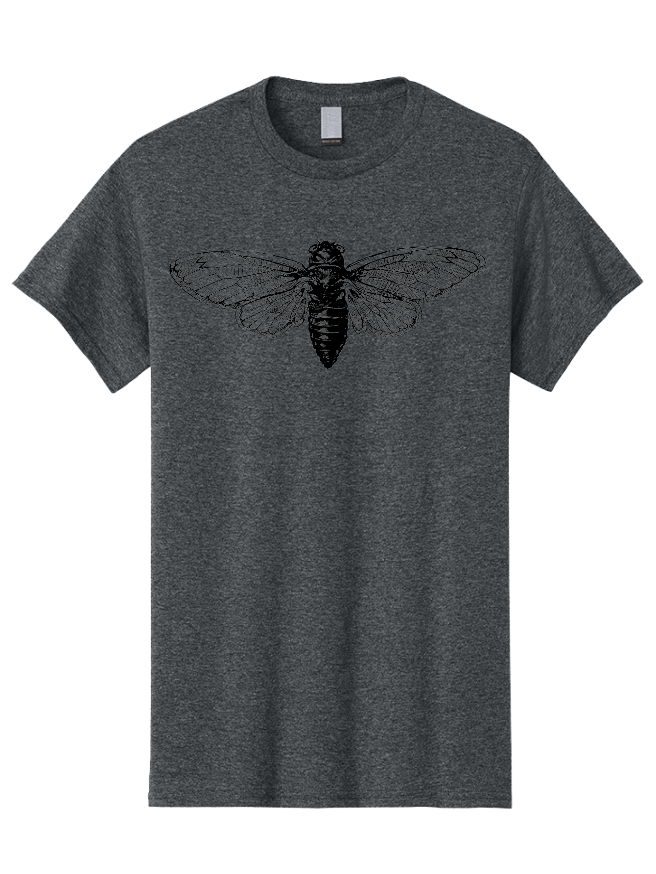 Cicada Men'S Graphic Tee, 100% Cotton, Comfortable Casual Summer Wear, Machine Washable, Cicada Insect, Insect Illustration, Bug Art, Entomology, Wildlife Graphics, Insect Wings, Detailed Drawing, Black And Green, Cicada Species Aab523 7