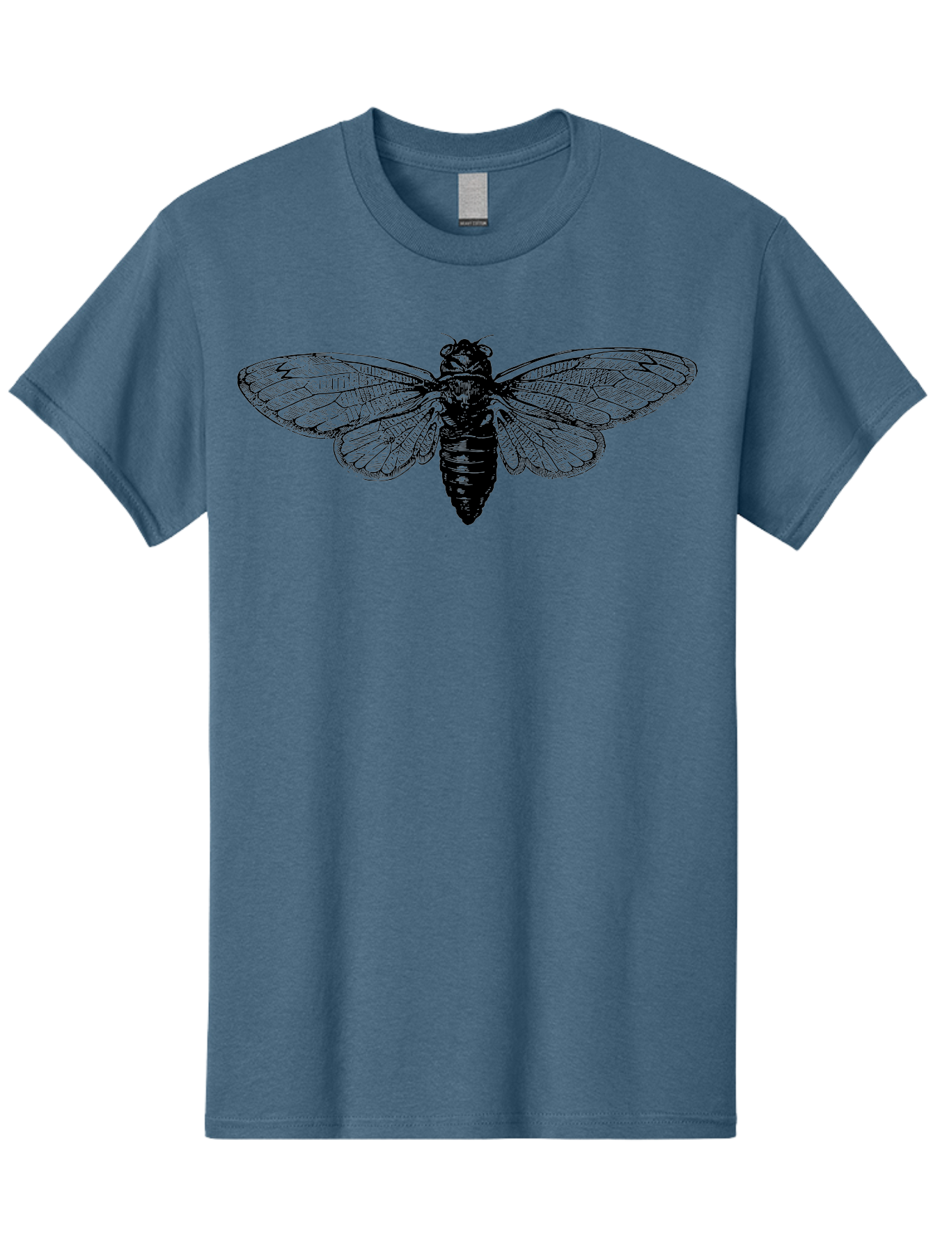 Cicada Men'S Graphic Tee, 100% Cotton, Comfortable Casual Summer Wear, Machine Washable, Cicada Insect, Insect Illustration, Bug Art, Entomology, Wildlife Graphics, Insect Wings, Detailed Drawing, Black And Green, Cicada Species Aab523 11