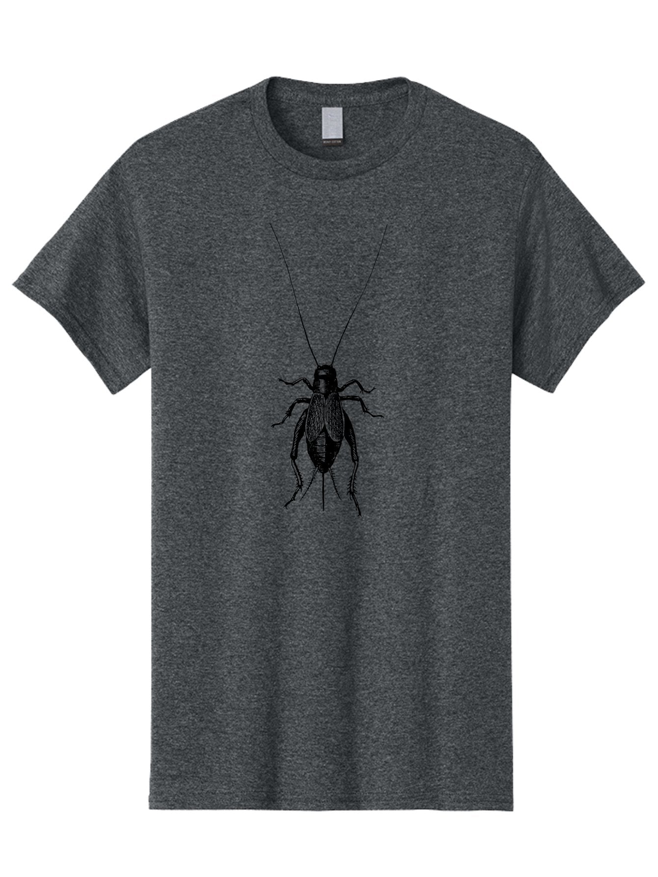 Cricket-1 Men'S Graphic Tee, 100% Cotton, Comfortable Casual Summer Wear, Machine Washable, Black Cockroach, Insect Silhouette, Detailed Illustration, Creepy Crawlies, Entomology Art, Bug Graphics, Vector Design, Pest Control Imagery Aab524 10