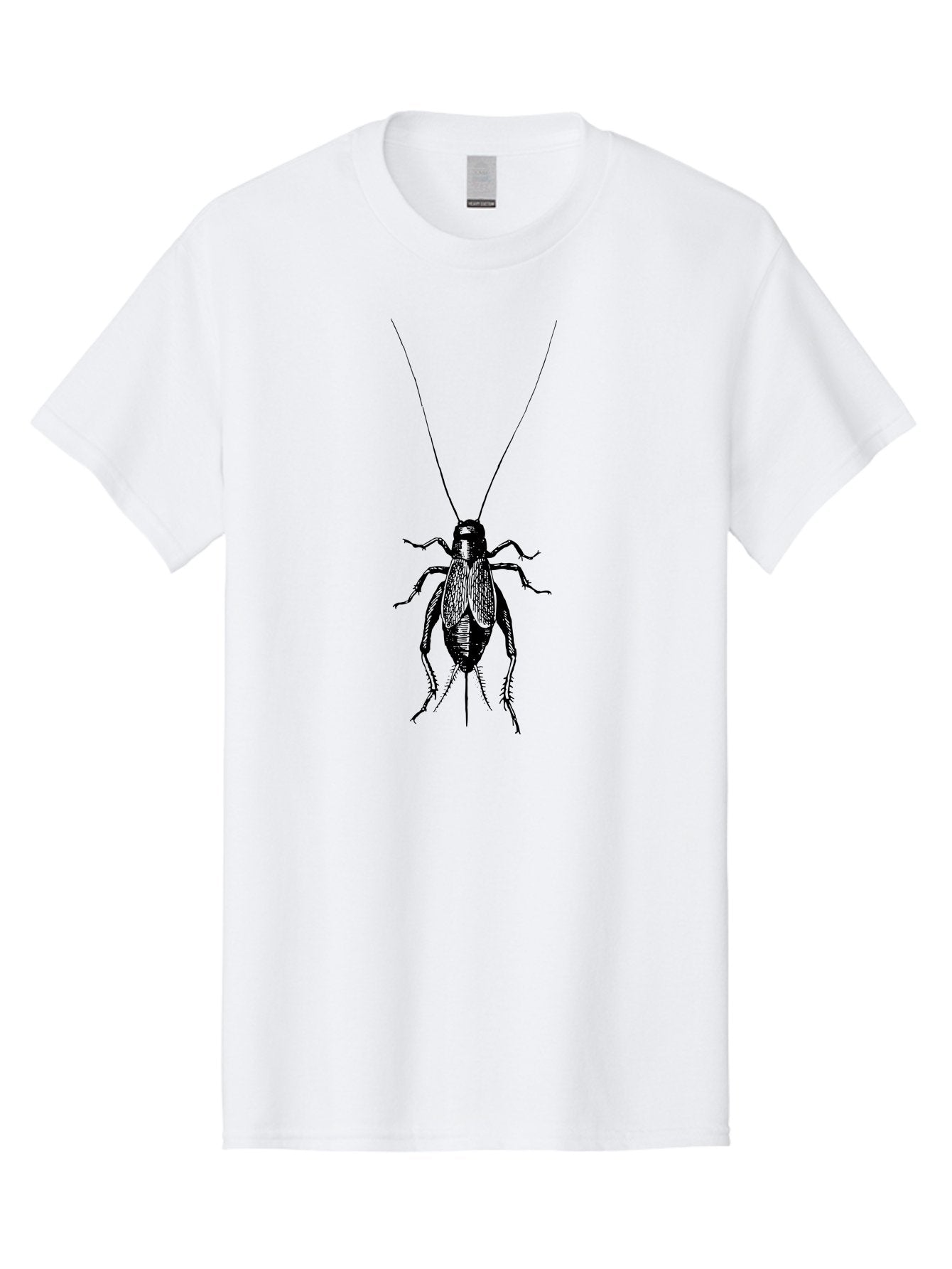 Cricket-1 Men'S Graphic Tee, 100% Cotton, Comfortable Casual Summer Wear, Machine Washable, Black Cockroach, Insect Silhouette, Detailed Illustration, Creepy Crawlies, Entomology Art, Bug Graphics, Vector Design, Pest Control Imagery Aab524