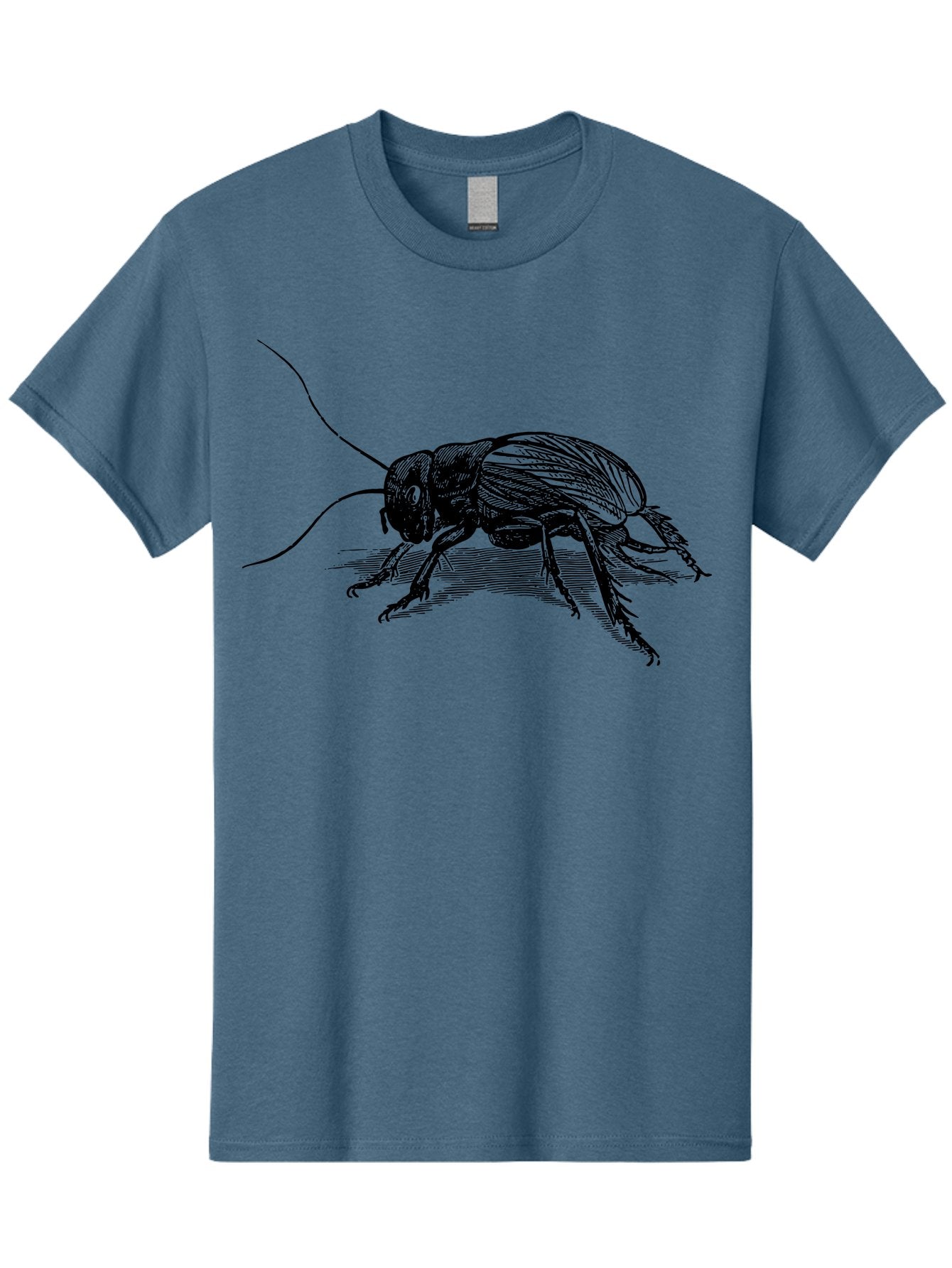 Cricket-2 Men'S Graphic Tee, 100% Cotton, Comfortable Casual Summer Wear, Machine Washable, Cricket Insect, Black Illustration, Detailed Drawing, Insect Anatomy, Entomology Art, Wildlife Illustration, Insect Wings, Long Antennae Aab525 15