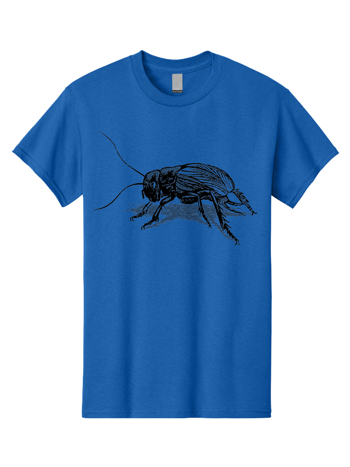 Cricket-2 Men'S Graphic Tee, 100% Cotton, Comfortable Casual Summer Wear, Machine Washable, Cricket Insect, Black Illustration, Detailed Drawing, Insect Anatomy, Entomology Art, Wildlife Illustration, Insect Wings, Long Antennae Aab525 25
