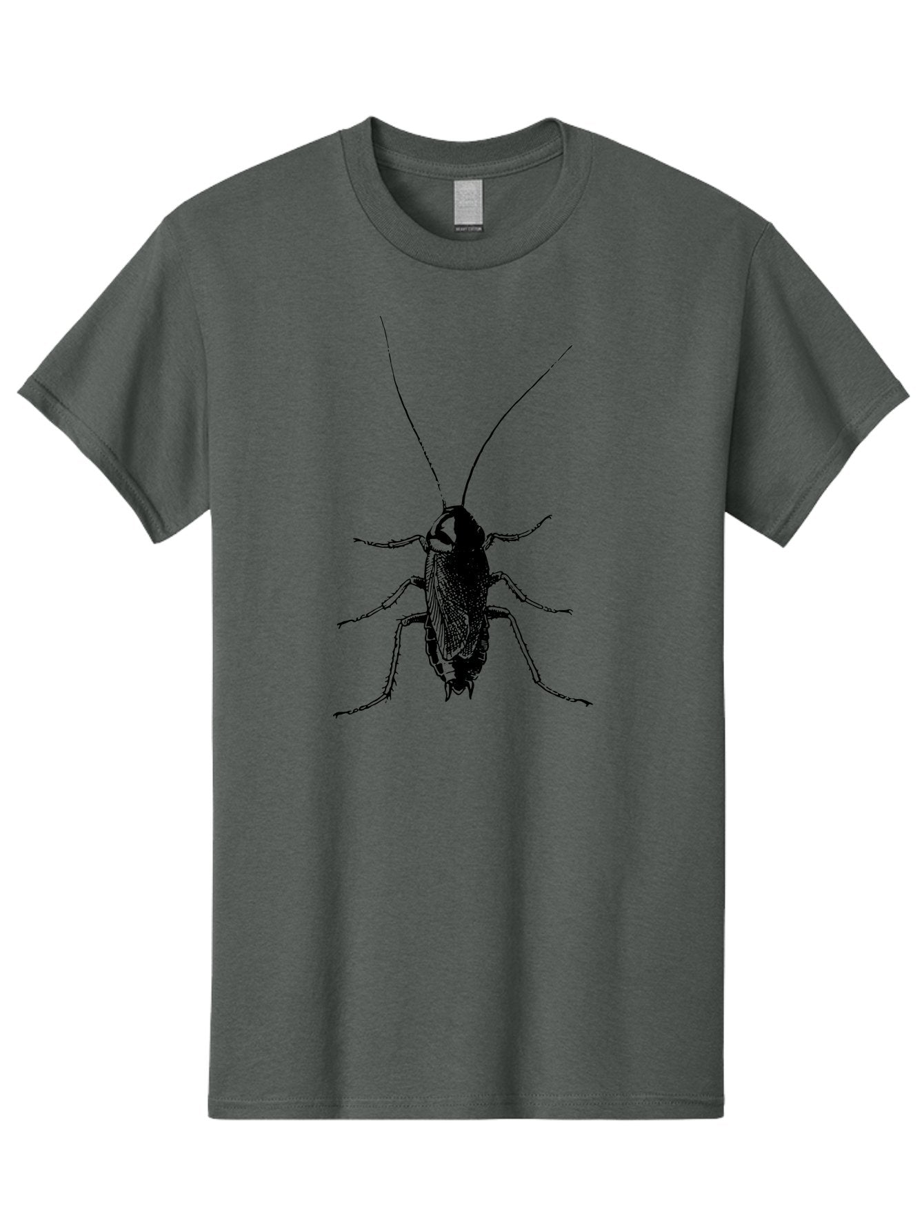 Cricket Men'S Graphic Tee, 100% Cotton, Comfortable Casual Summer Wear, Machine Washable, Black Cricket Illustration, Insect Art, Detailed Drawing, Entomology, Bug Graphics, Vector Image, Insect Silhouette Aab526 5