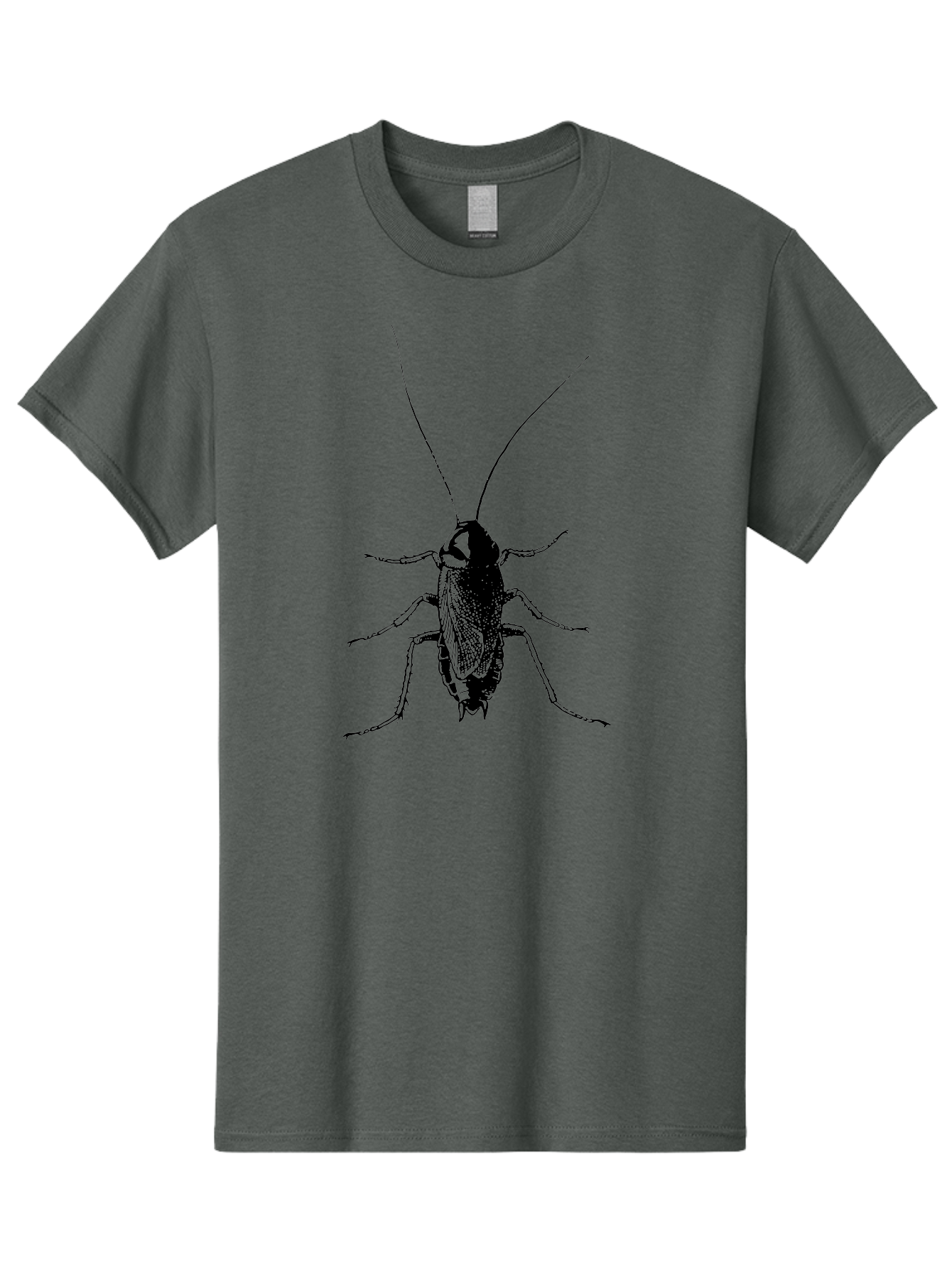 Cricket Men'S Graphic Tee, 100% Cotton, Comfortable Casual Summer Wear, Machine Washable, Black Cricket Illustration, Insect Art, Detailed Drawing, Entomology, Bug Graphics, Vector Image, Insect Silhouette Aab526 3