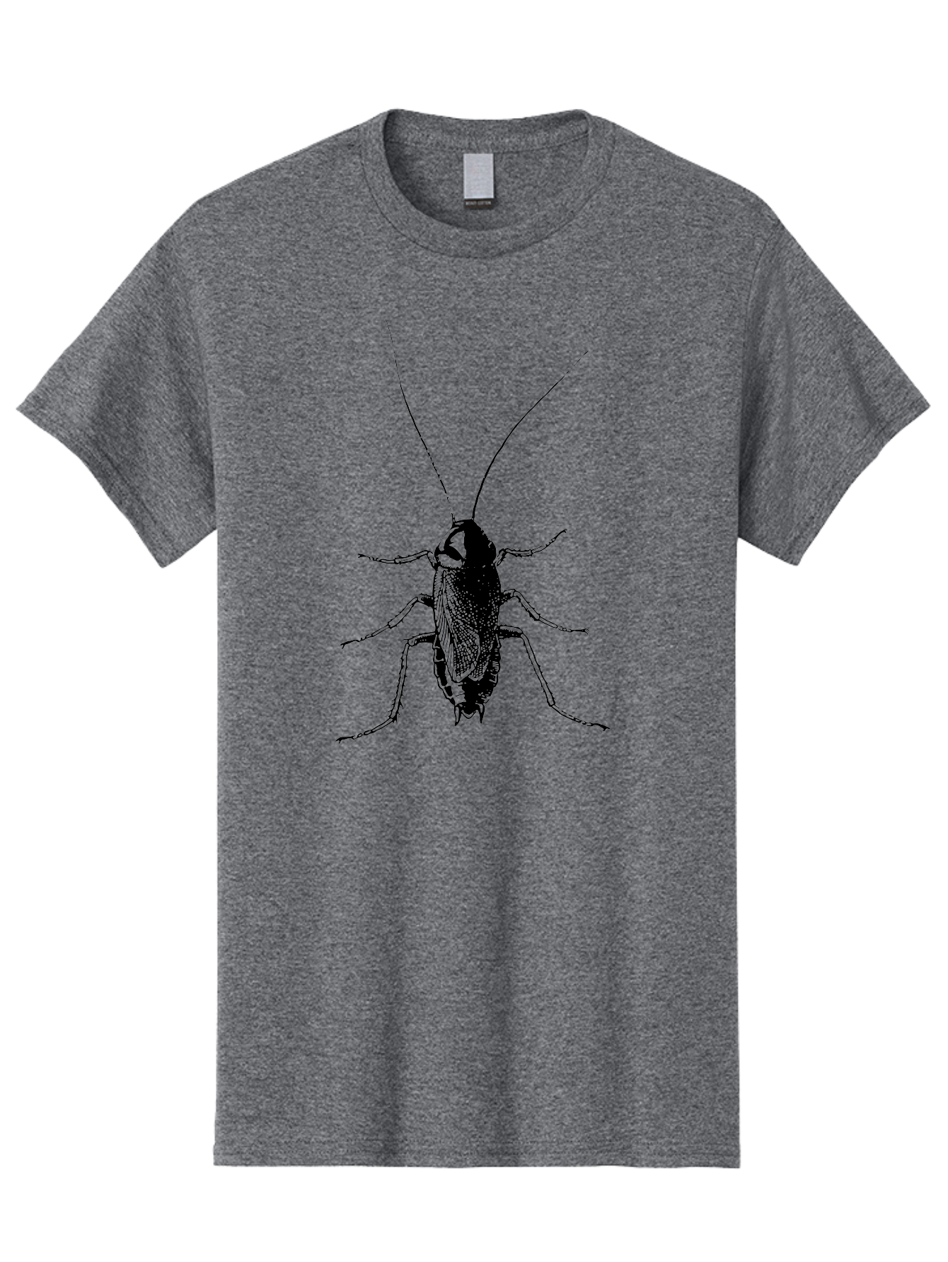 Cricket Men'S Graphic Tee, 100% Cotton, Comfortable Casual Summer Wear, Machine Washable, Black Cricket Illustration, Insect Art, Detailed Drawing, Entomology, Bug Graphics, Vector Image, Insect Silhouette Aab526 9
