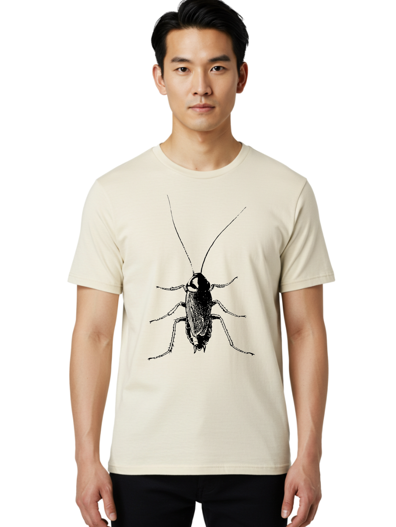 Cricket Men'S Graphic Tee, 100% Cotton, Comfortable Casual Summer Wear, Machine Washable, Black Cricket Illustration, Insect Art, Detailed Drawing, Entomology, Bug Graphics, Vector Image, Insect Silhouette Aab526 18