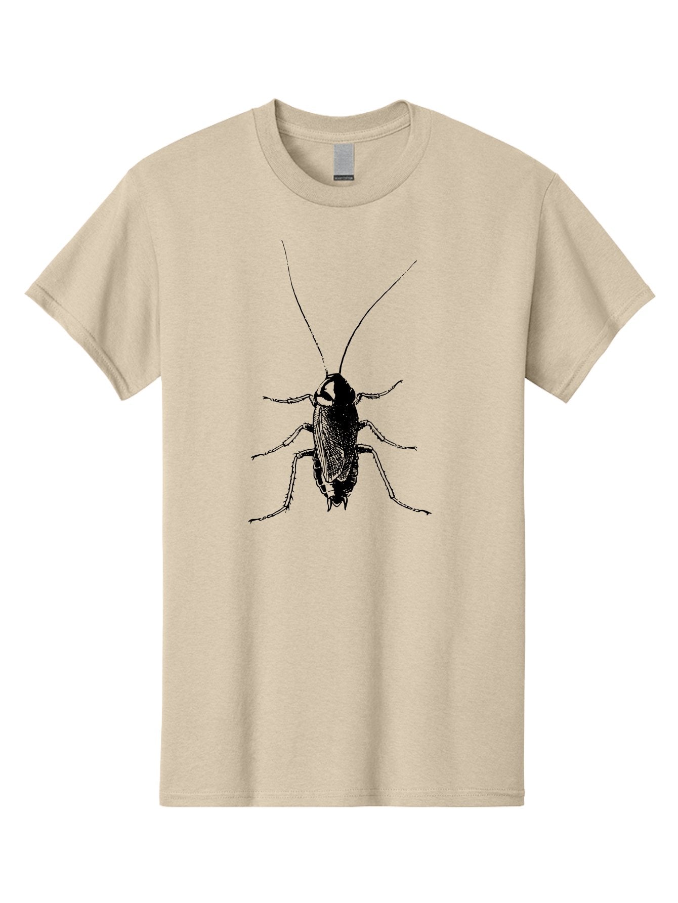 Cricket Men'S Graphic Tee, 100% Cotton, Comfortable Casual Summer Wear, Machine Washable, Black Cricket Illustration, Insect Art, Detailed Drawing, Entomology, Bug Graphics, Vector Image, Insect Silhouette Aab526 4