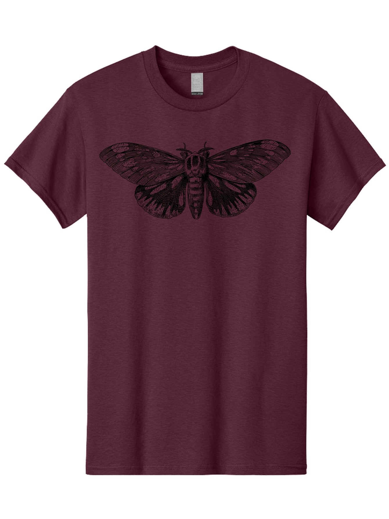 Death-S-Head-Hawkmoth Men'S Graphic Tee, 100% Cotton, Comfortable Casual Summer Wear, Machine Washable, Moth Illustration, Insect Art, Detailed Drawing, Butterfly Design, Wing Pattern, Entomology, Delicate Wings, Ornate Details, Abstract Art Aab527 3