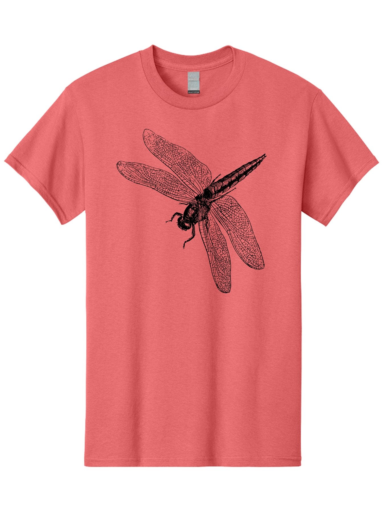 Dragonfly-1 Men'S Graphic Tee, 100% Cotton, Comfortable Casual Summer Wear, Machine Washable, Dragonfly Wings, Insect Art, Detailed Illustration, Black And Green, Wingspan, Dragonfly Species, Insect Anatomy, Delicate Patterns Aab528 8