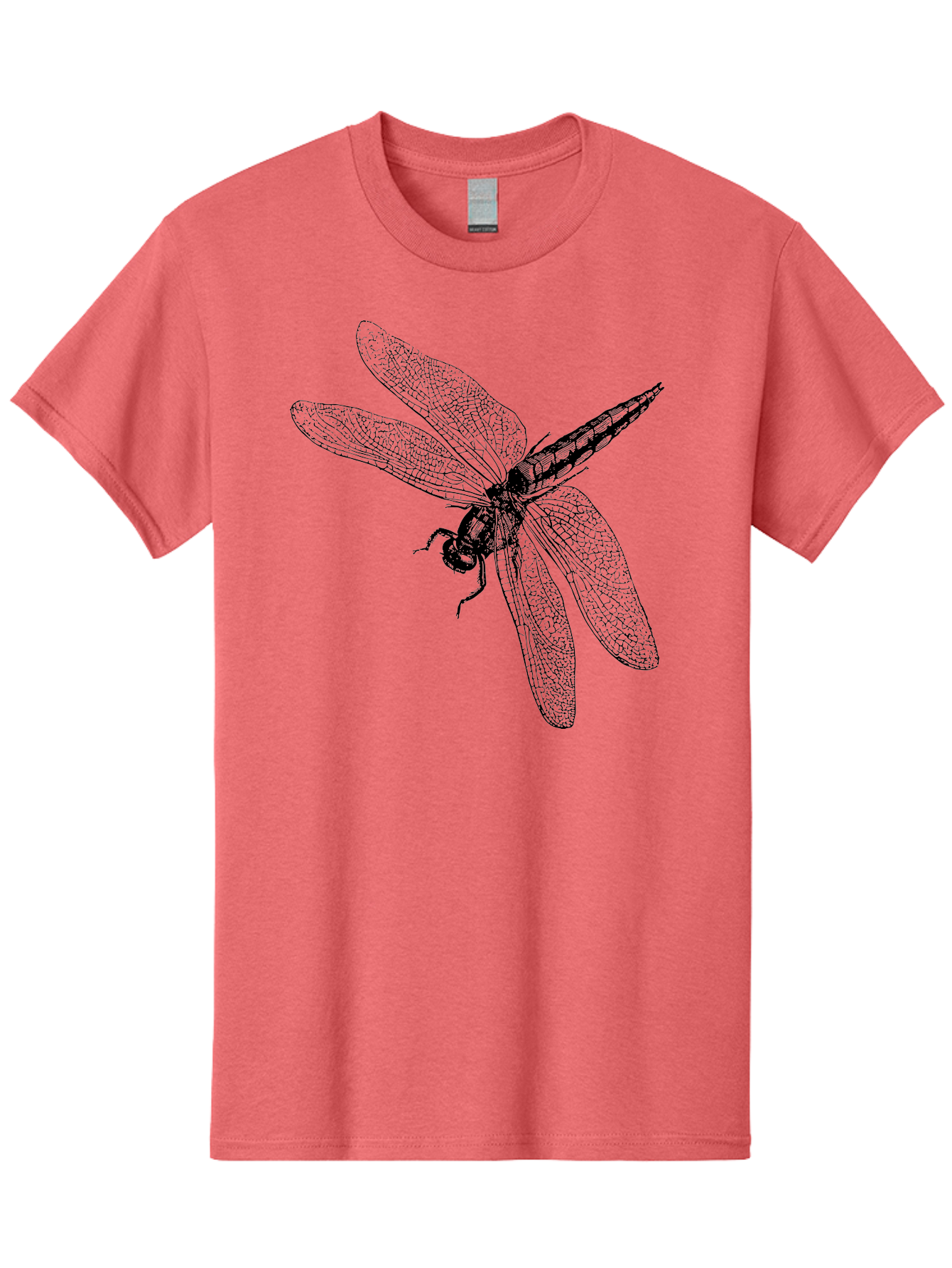 Dragonfly-1 Men'S Graphic Tee, 100% Cotton, Comfortable Casual Summer Wear, Machine Washable, Dragonfly Wings, Insect Art, Detailed Illustration, Black And Green, Wingspan, Dragonfly Species, Insect Anatomy, Delicate Patterns Aab528 11